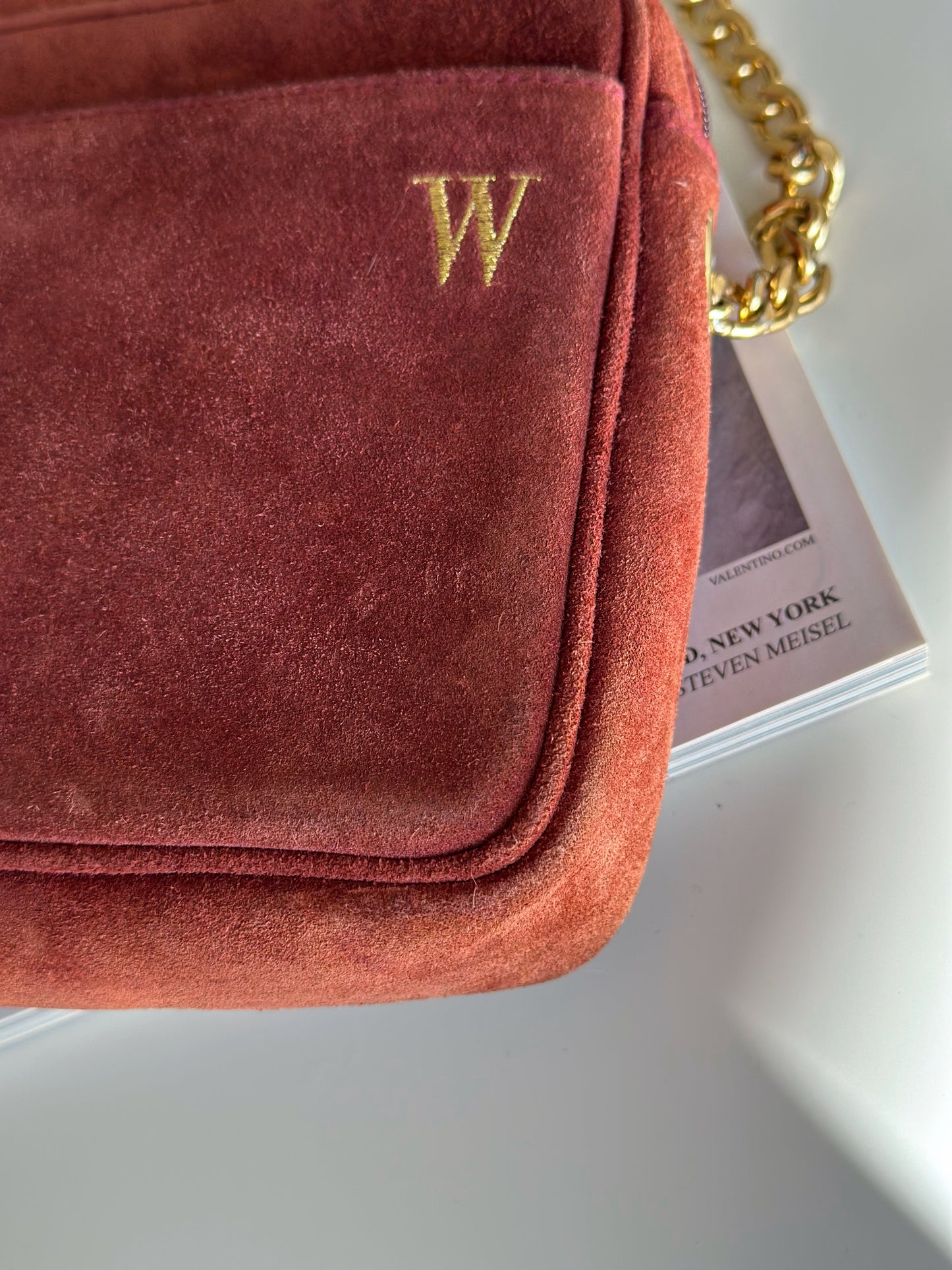 Vintage suede bag by Windsmoor 1980s)