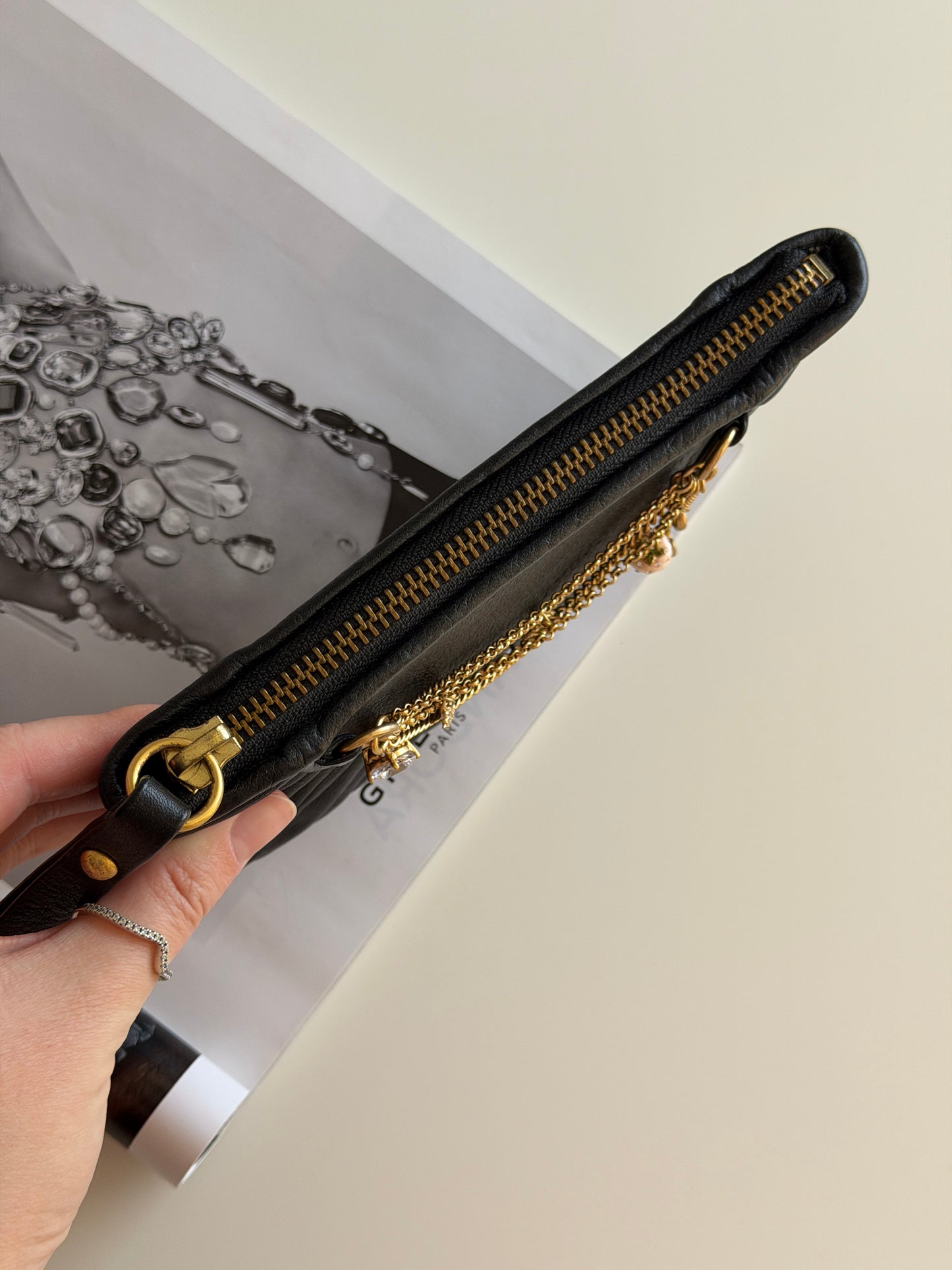 Vintage Juicy Couture leather wristlet