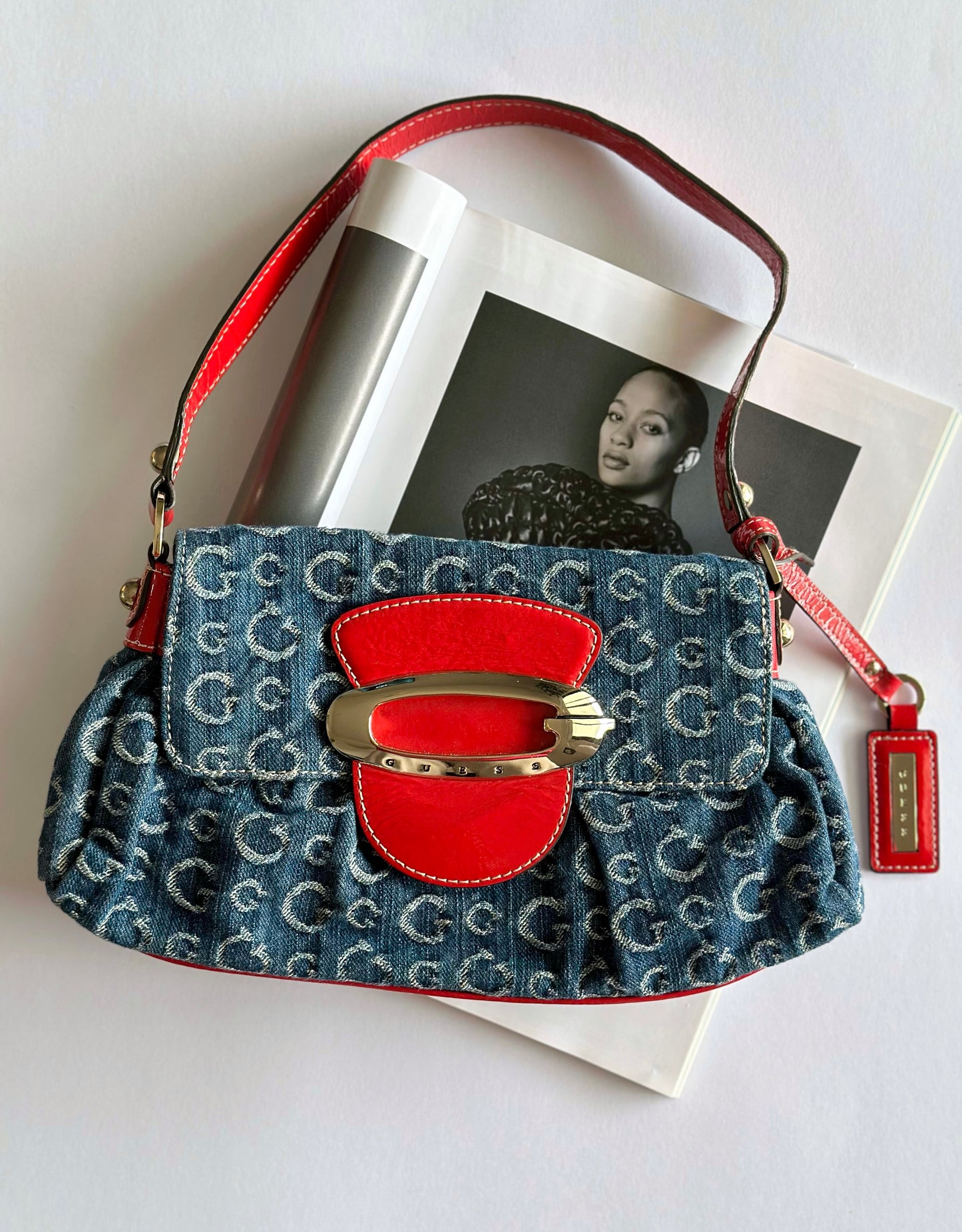 Amazing authentic vintage denim bag Guess (early 2000s)