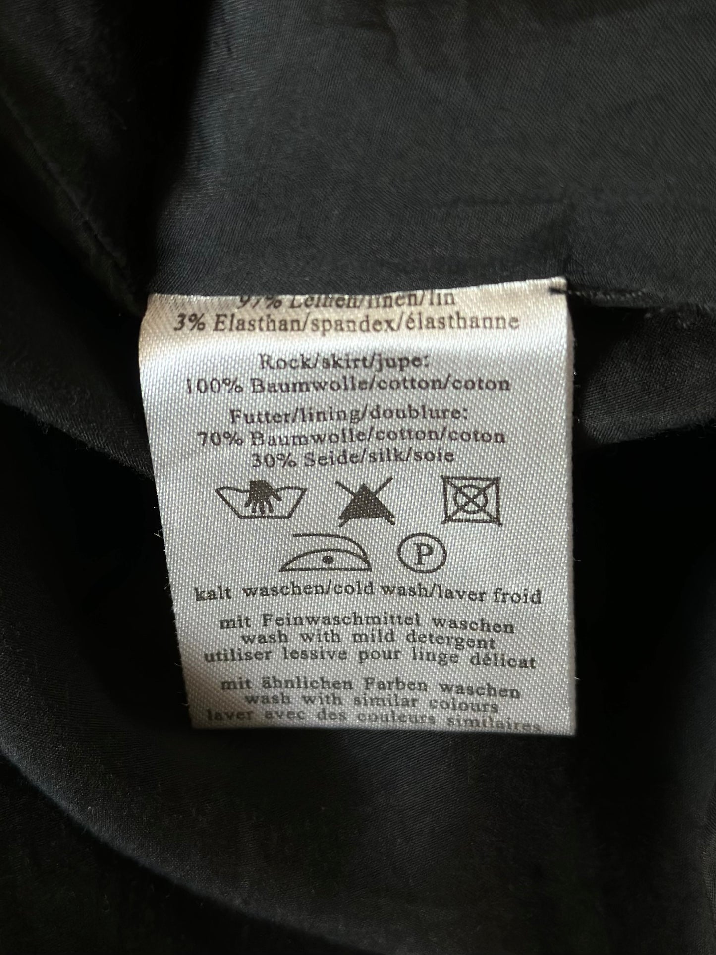 Amazing black linen/cotton casual dress