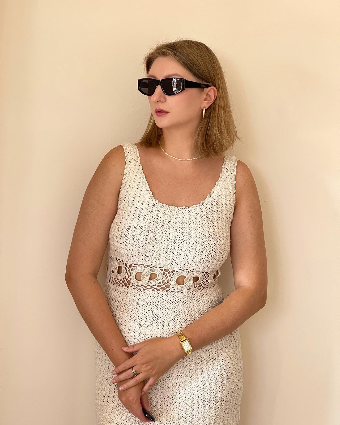 Lovely vintage handmade crochet sundress