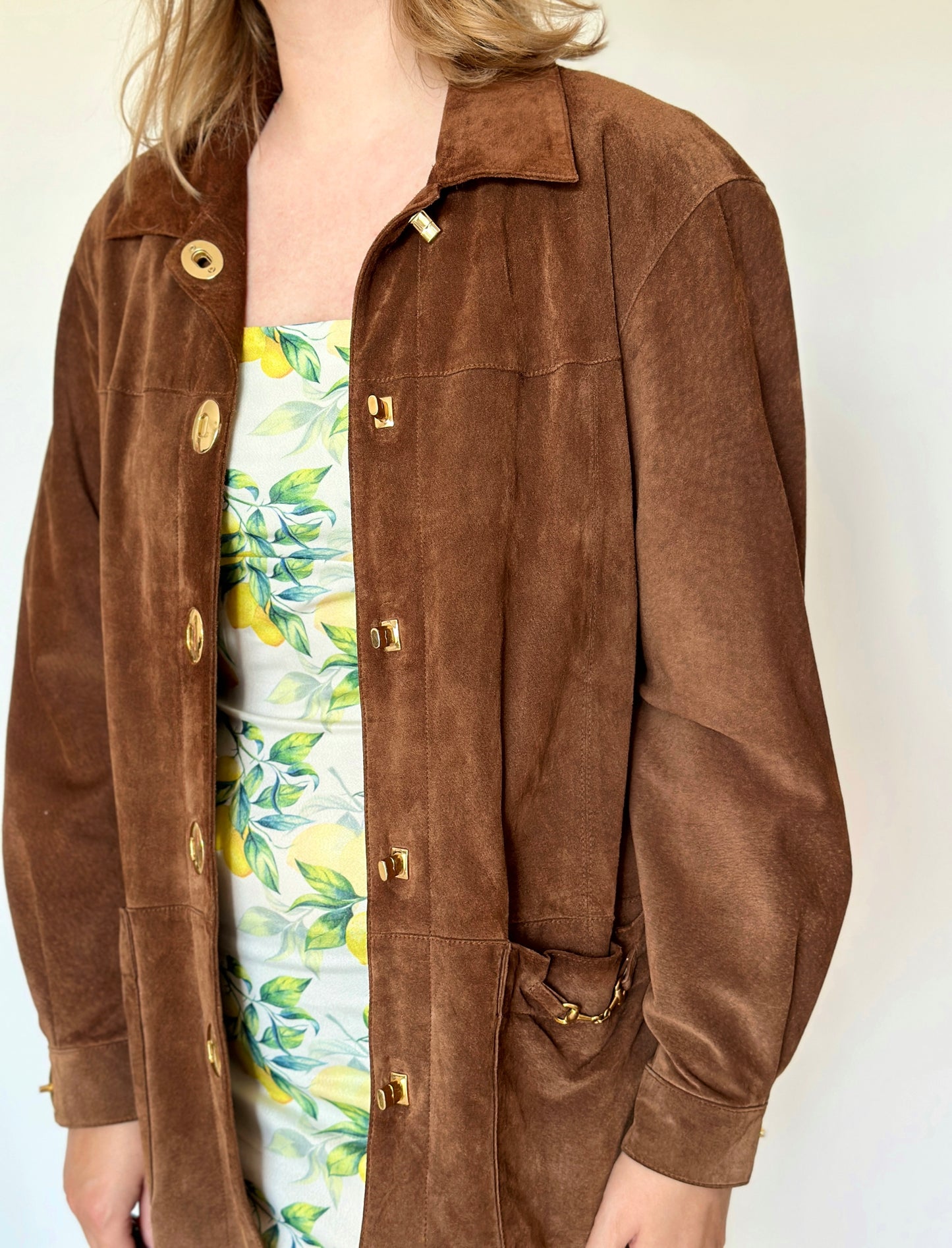 Vintage 100% suede leather jacket