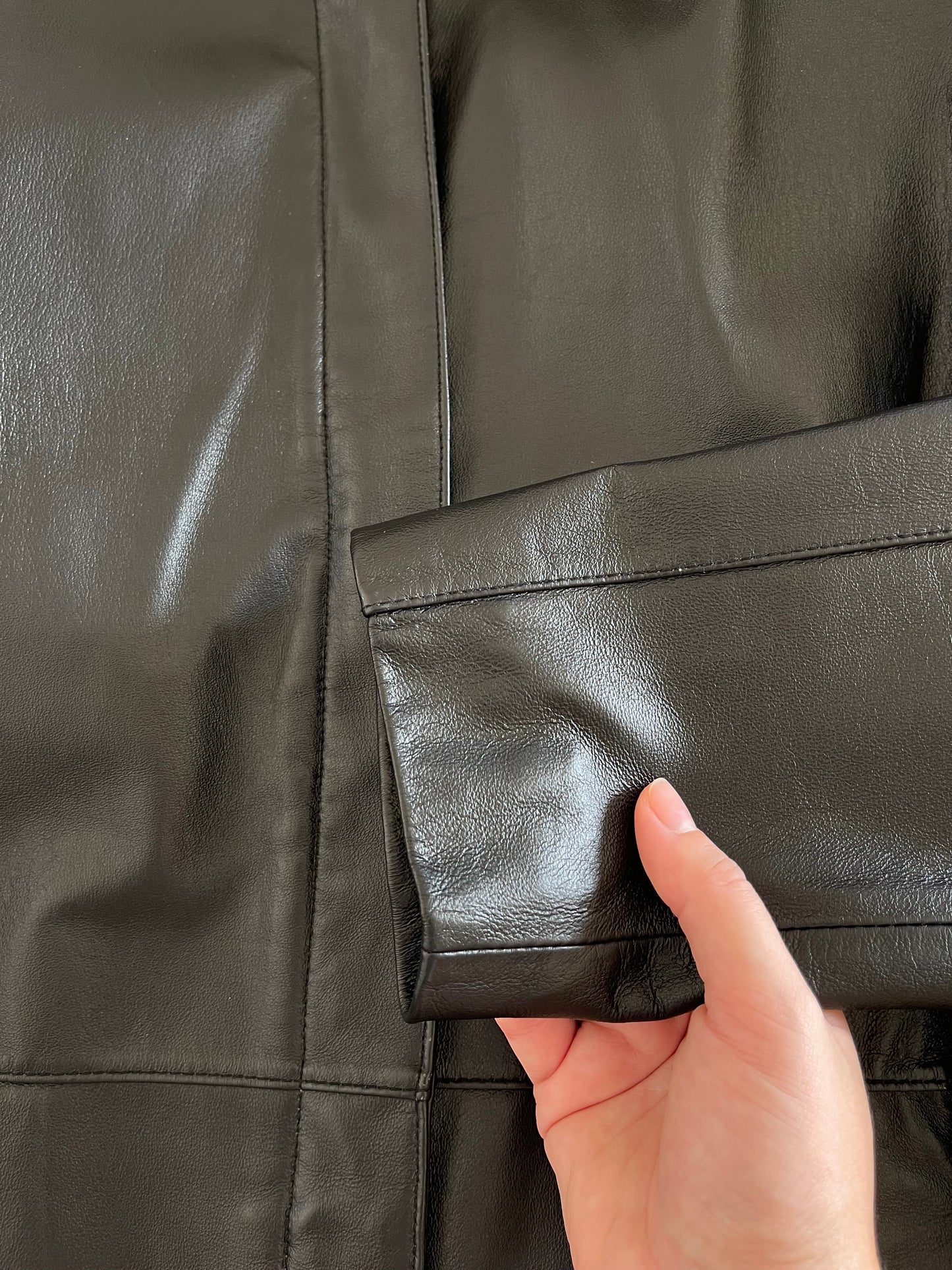 Stunning vintage minimalistic leather jacket