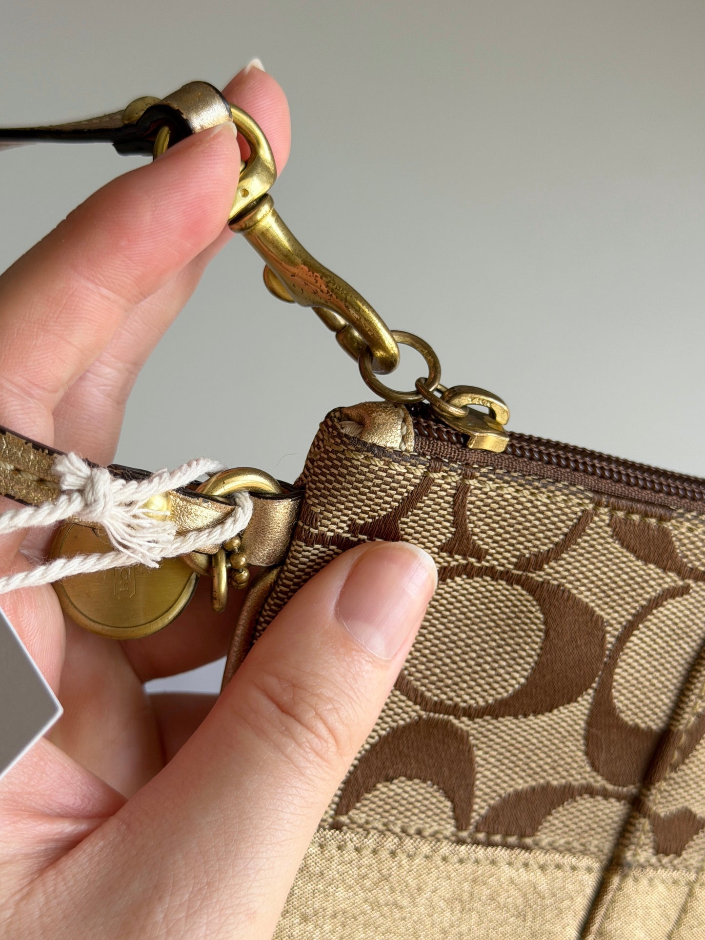 Vintage Coach mini wristlet
