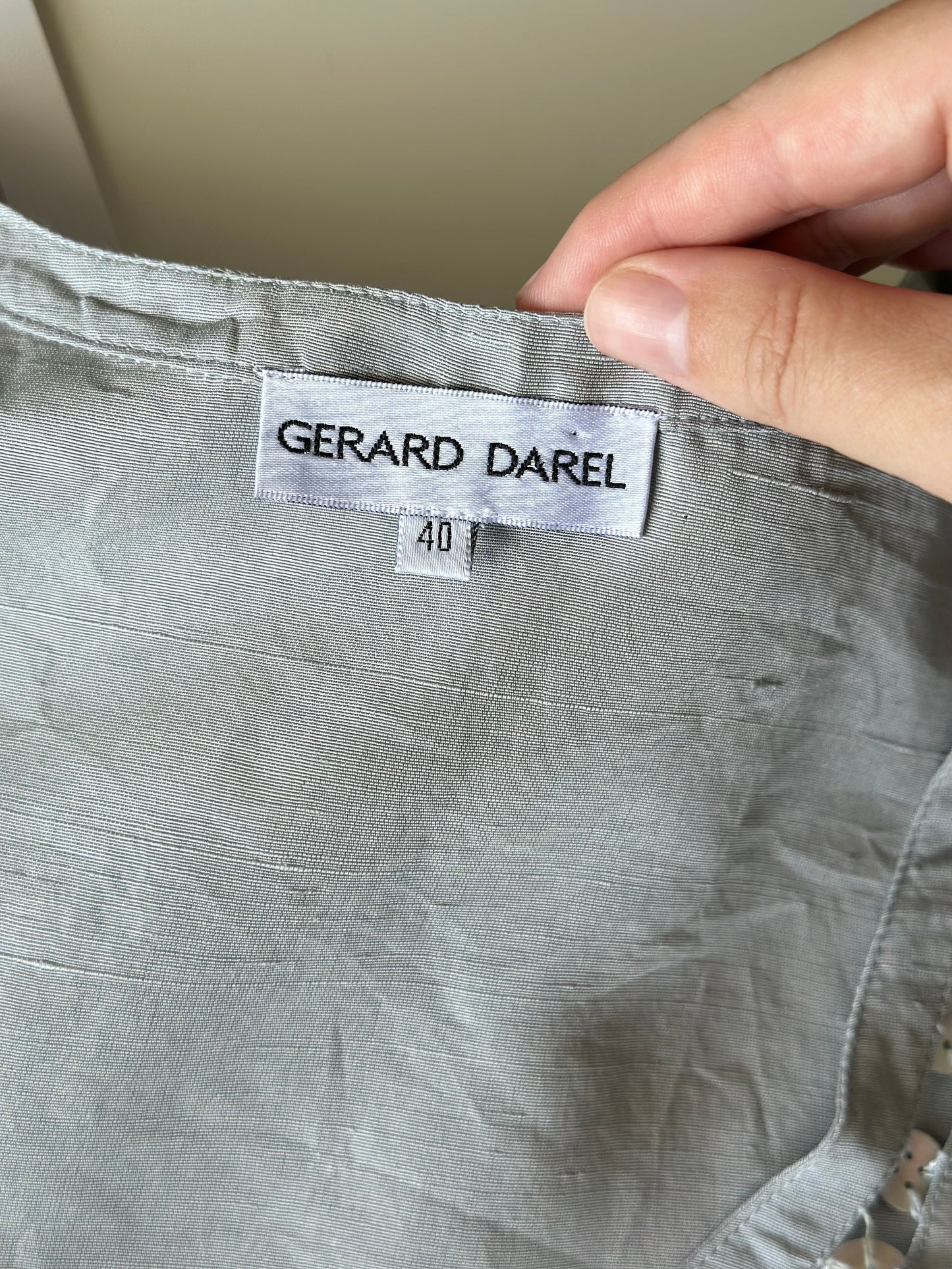 Vintage raw silk silver top by Gerard Darel