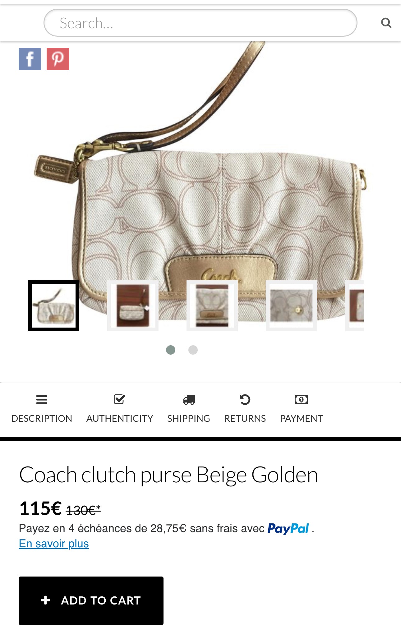 Chic vintage authentic Coach mini clutch bag