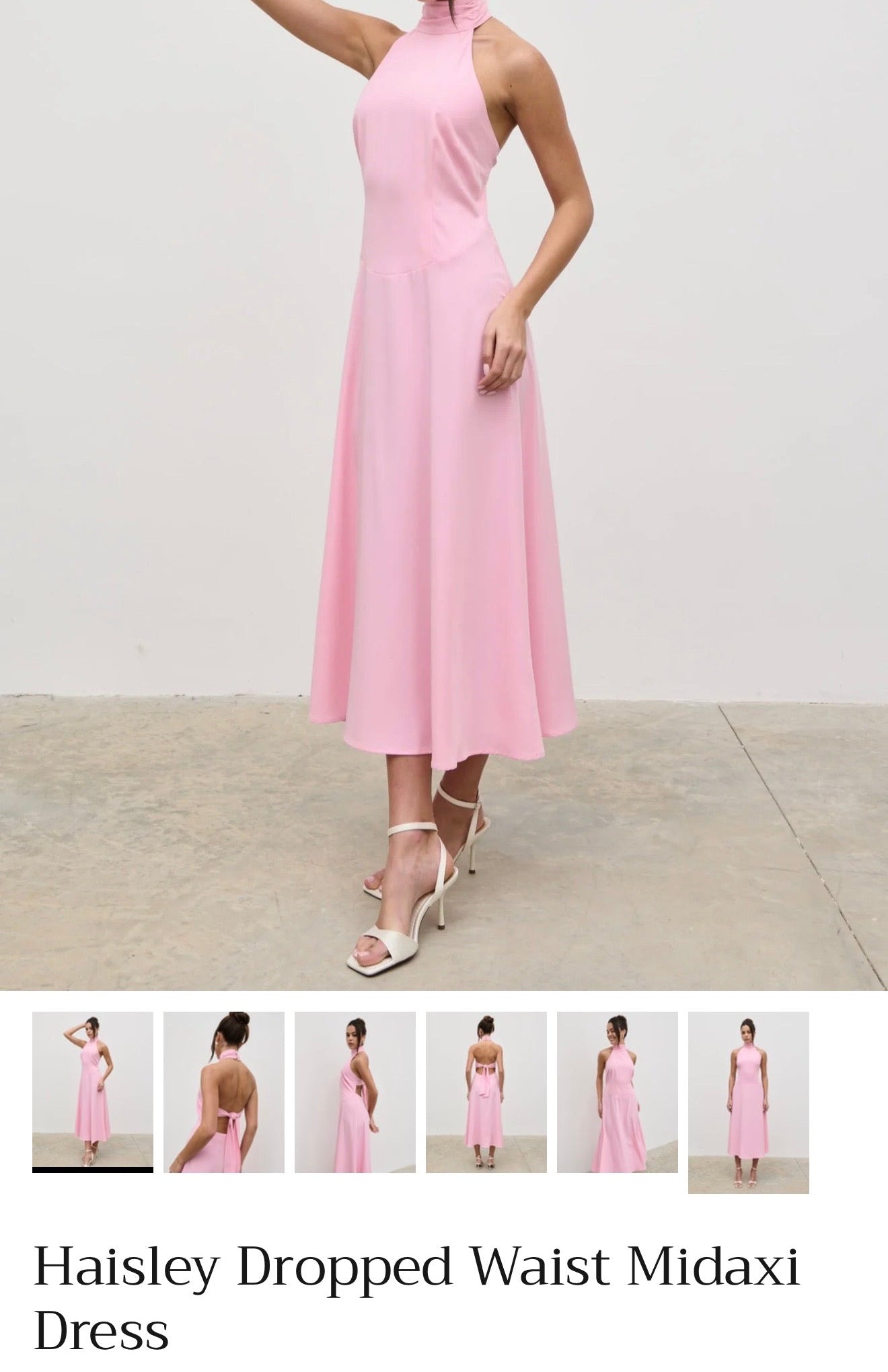 Romantic pink midi/maxi dress by Pretty Lavish