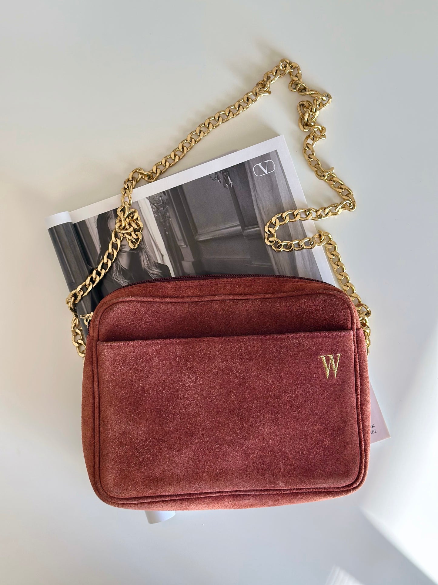 Vintage suede bag by Windsmoor 1980s)