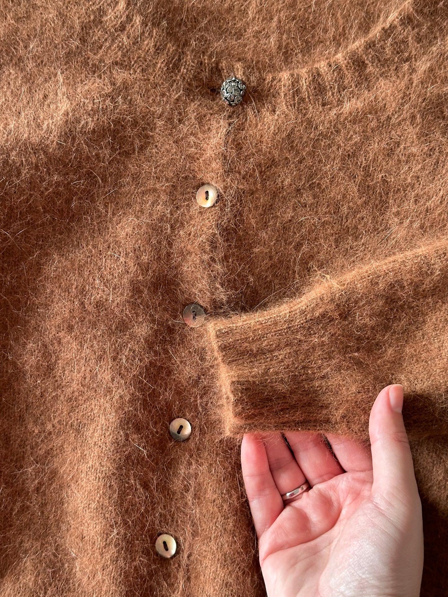 Astonishing vintage angora cardigan