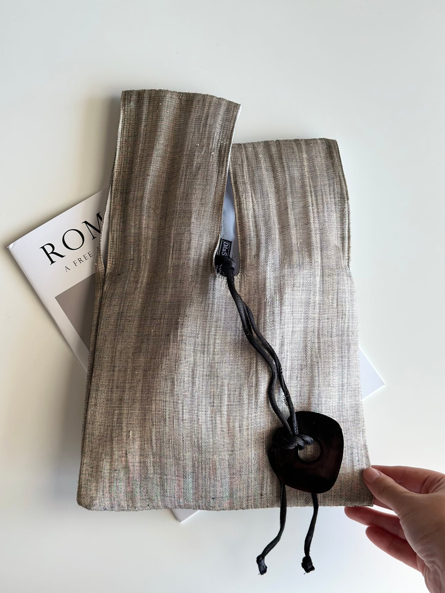 An elegant hand-held clutch