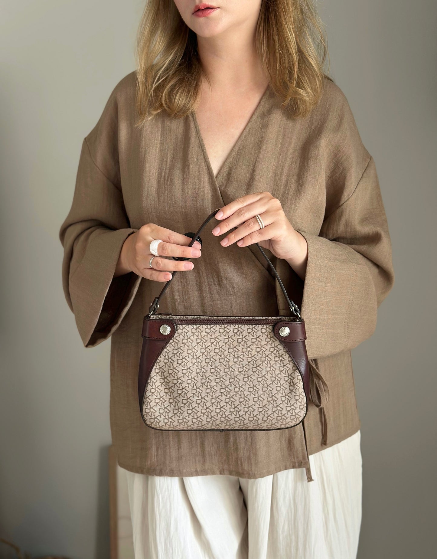 Vintage DKNY shoulder bag with a sleek, urban feel