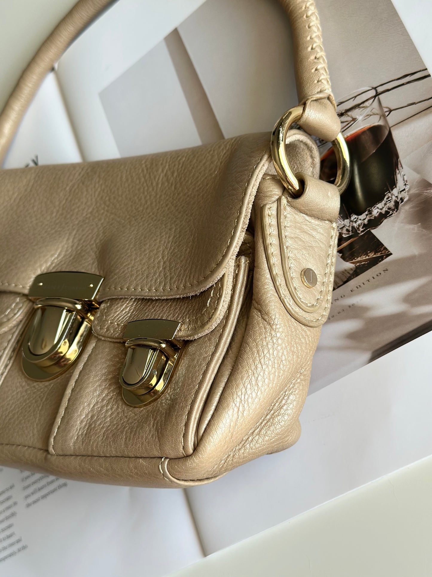 Chic mini leather bag from British designer Jasper Conran