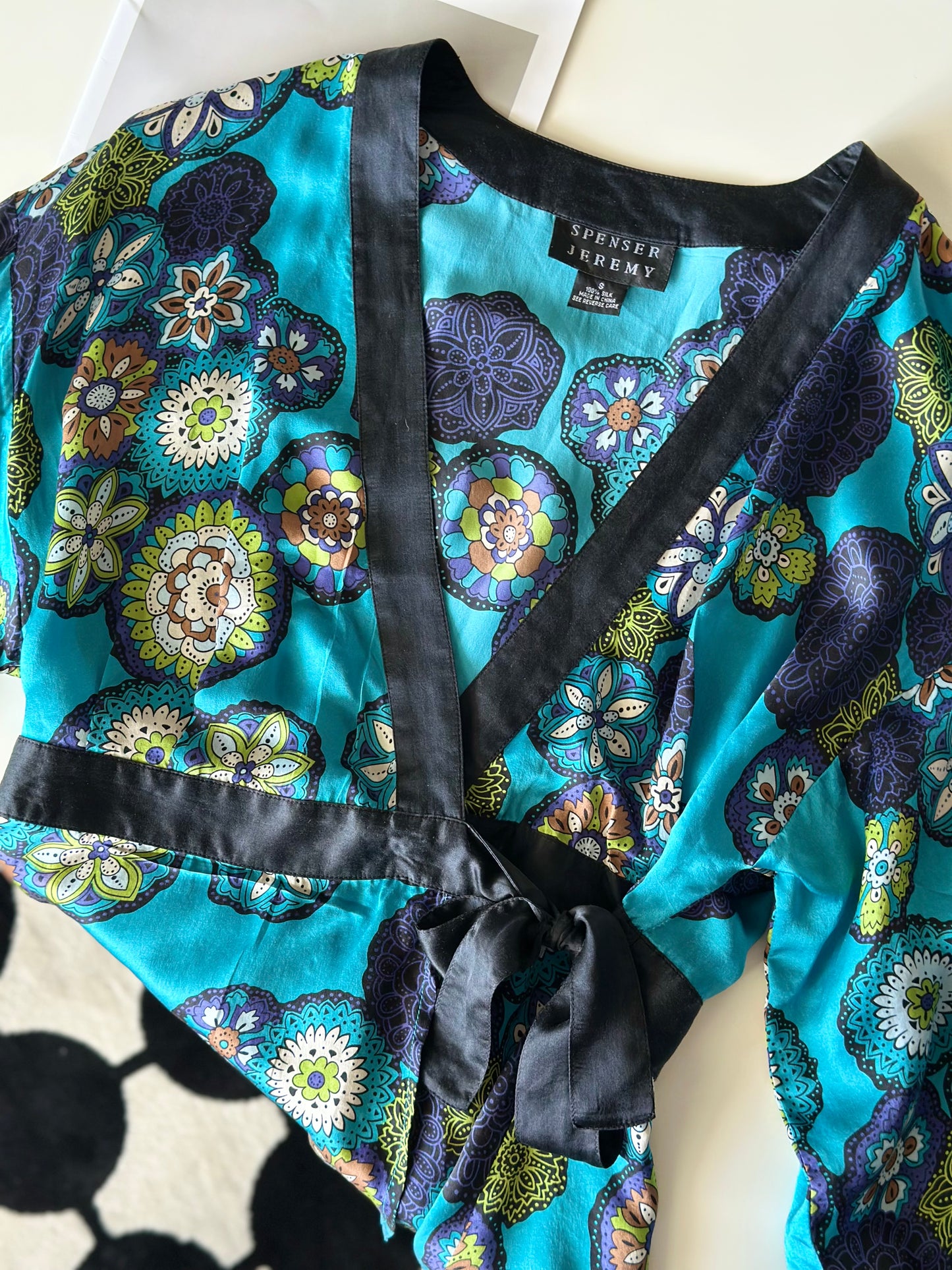 Vintage silk kimono blouse by Spenser Jeremy