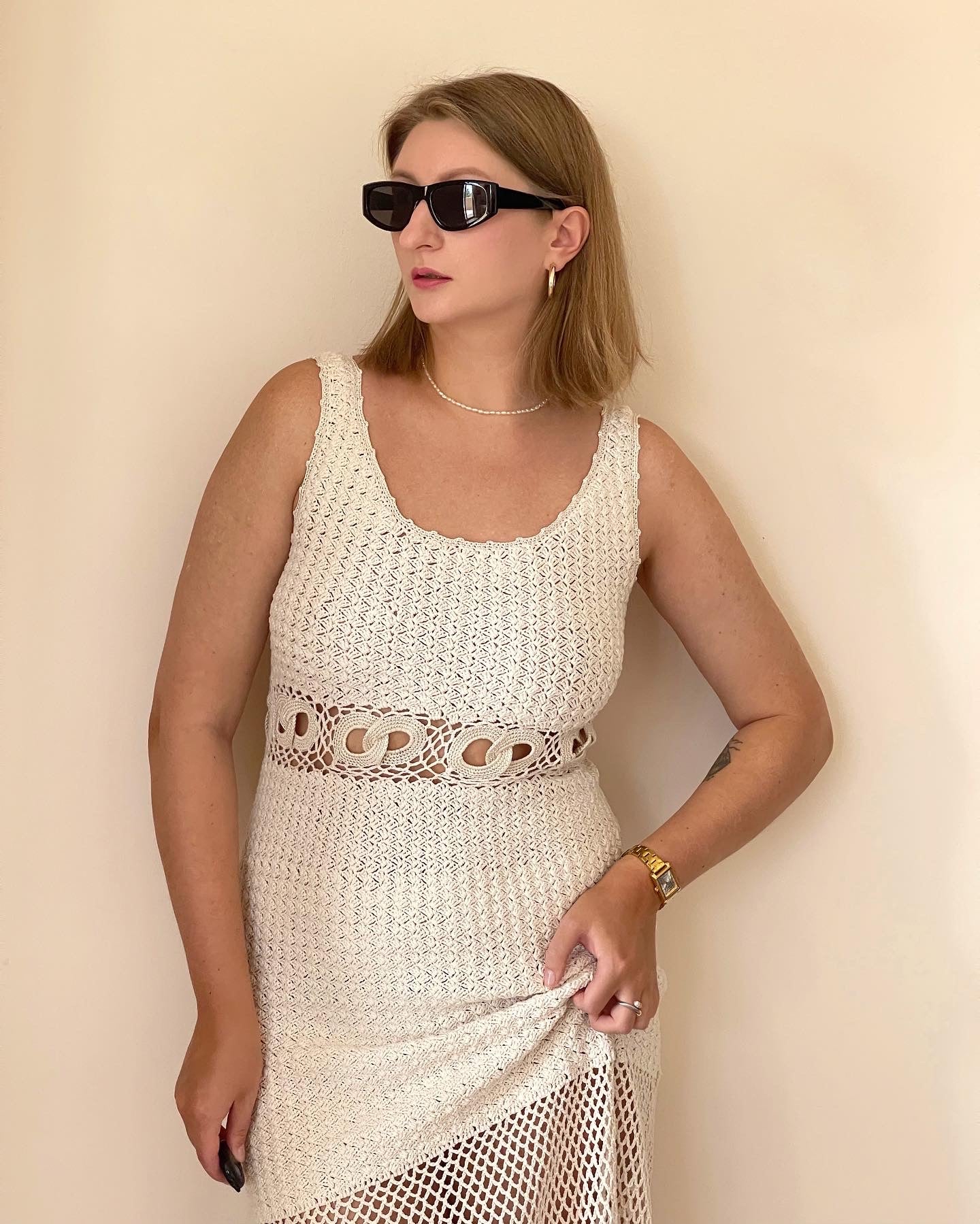 Lovely vintage handmade crochet sundress