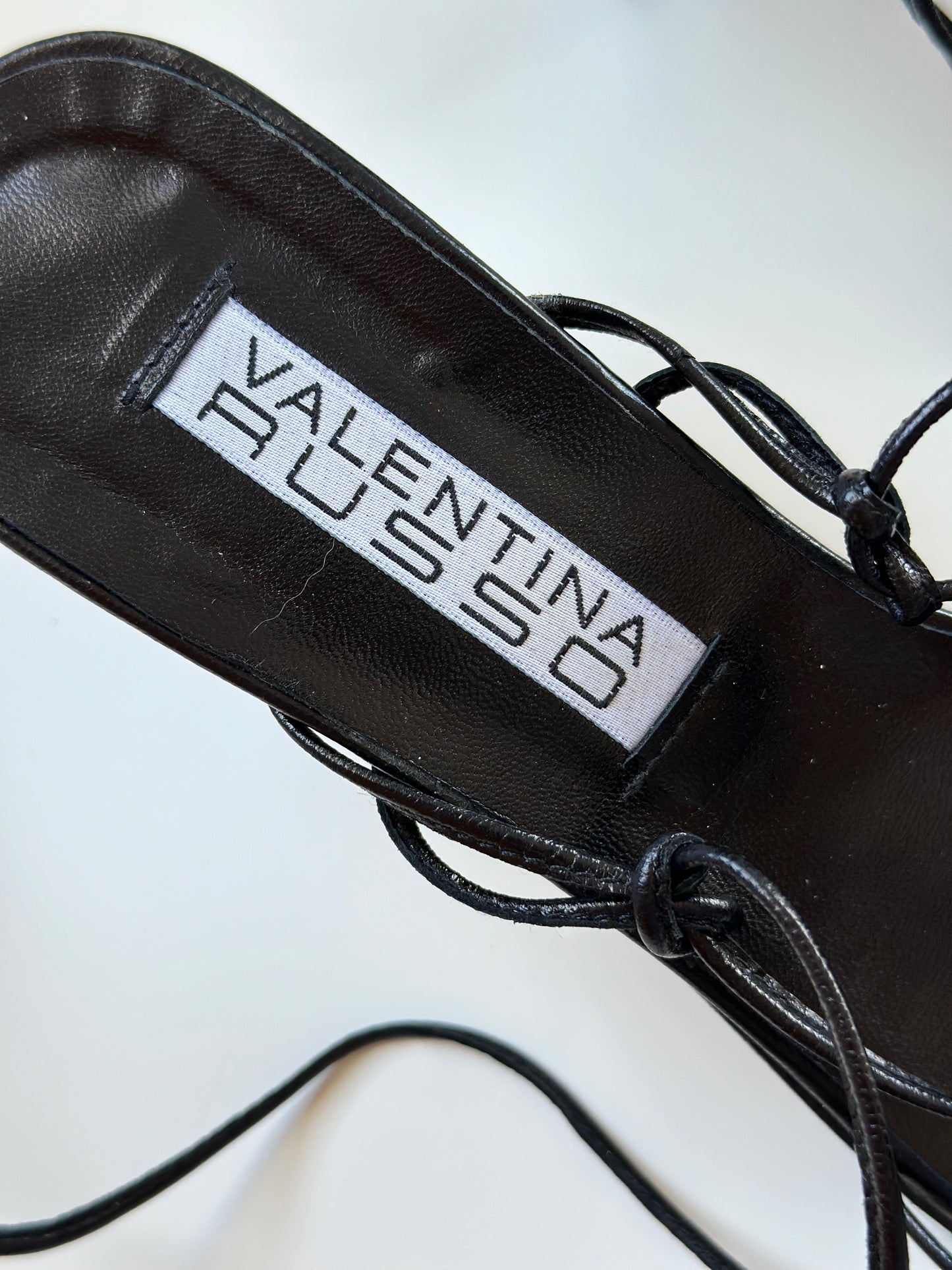 Vintage leather heeled sandals