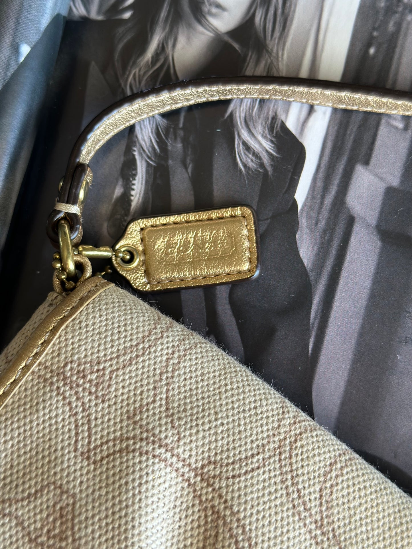 Chic vintage authentic Coach mini clutch bag