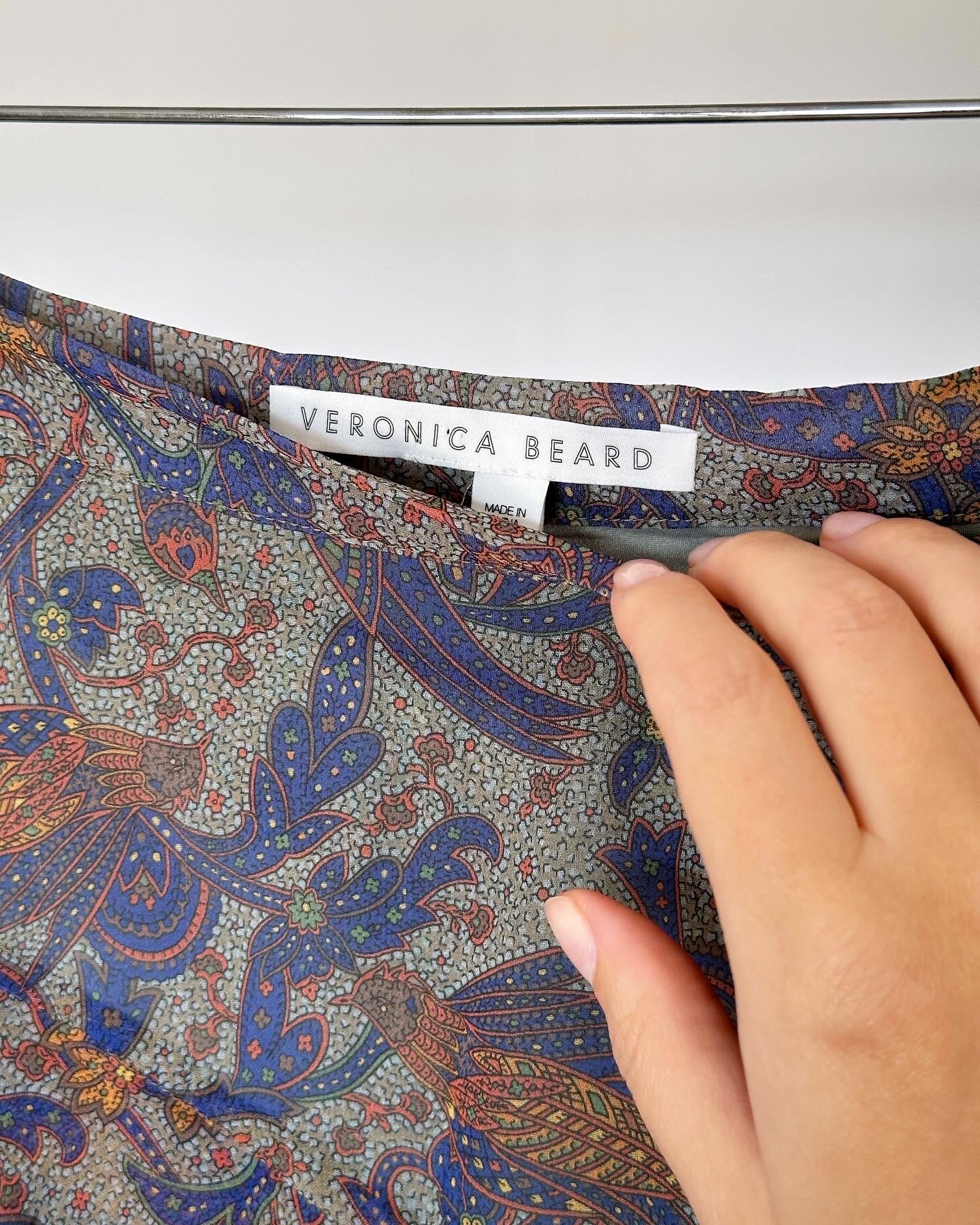 Gorgeous romantic silk skirt by Veronica Beard