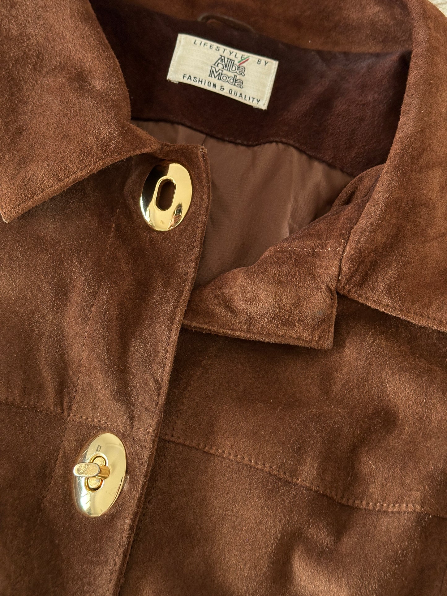 Vintage 100% suede leather jacket
