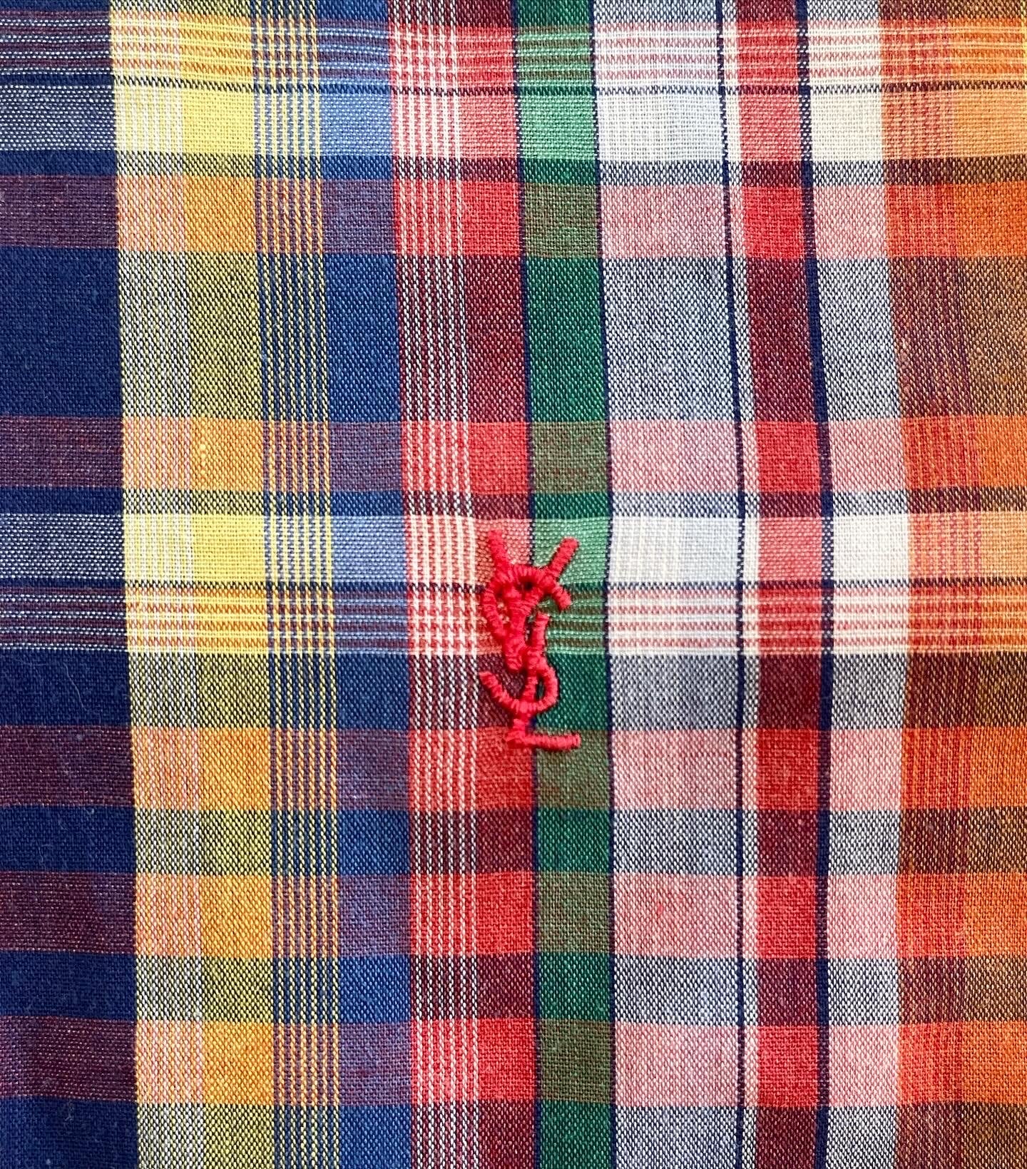 Beautiful vintage YSL plaid shirt