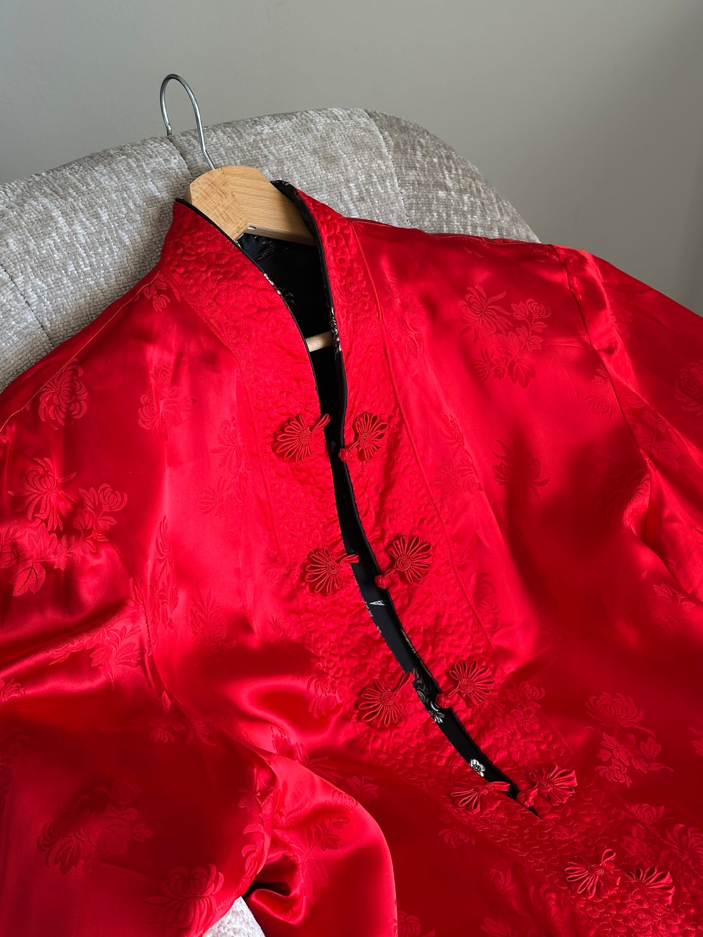 Stunning vintage silk reversible Asian jacket