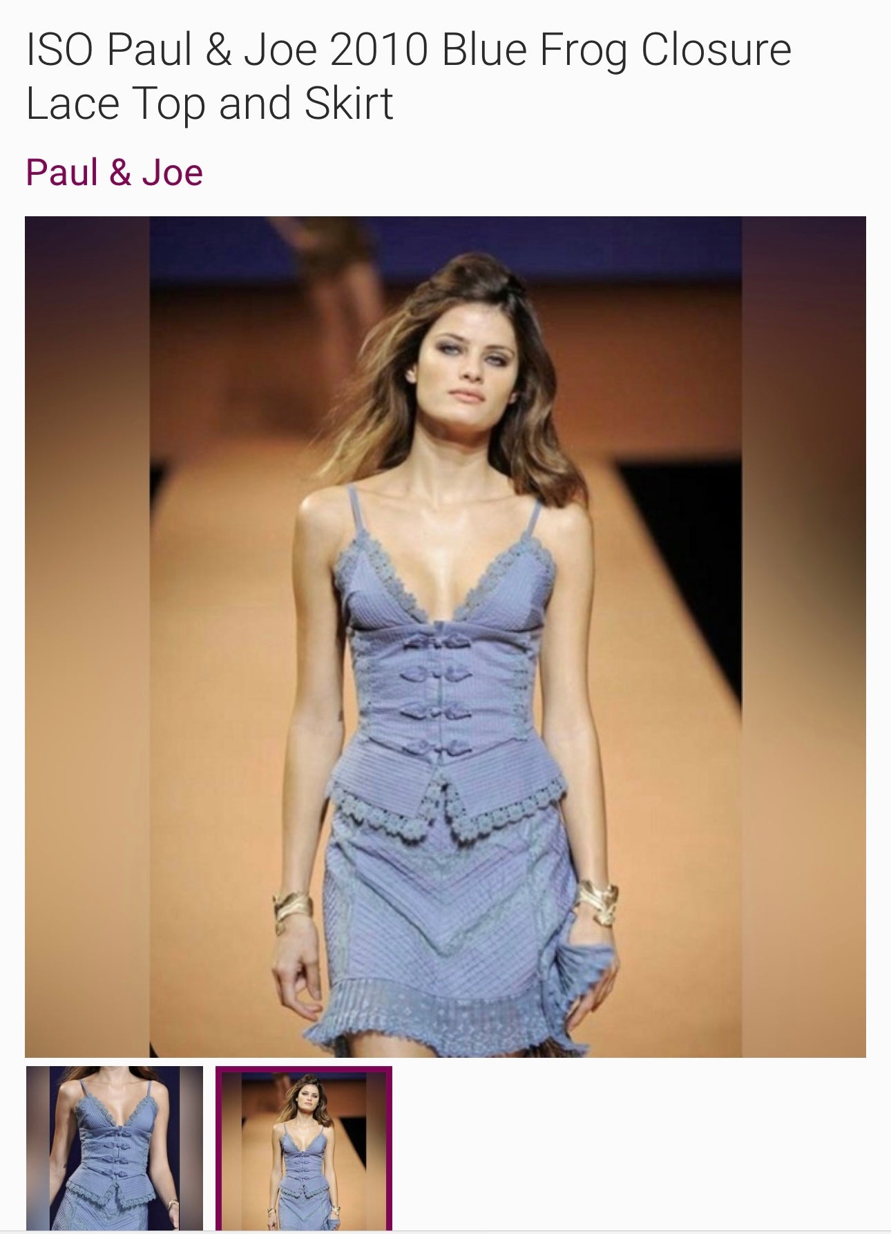 Rare vintage find Paul & Joe bustier top