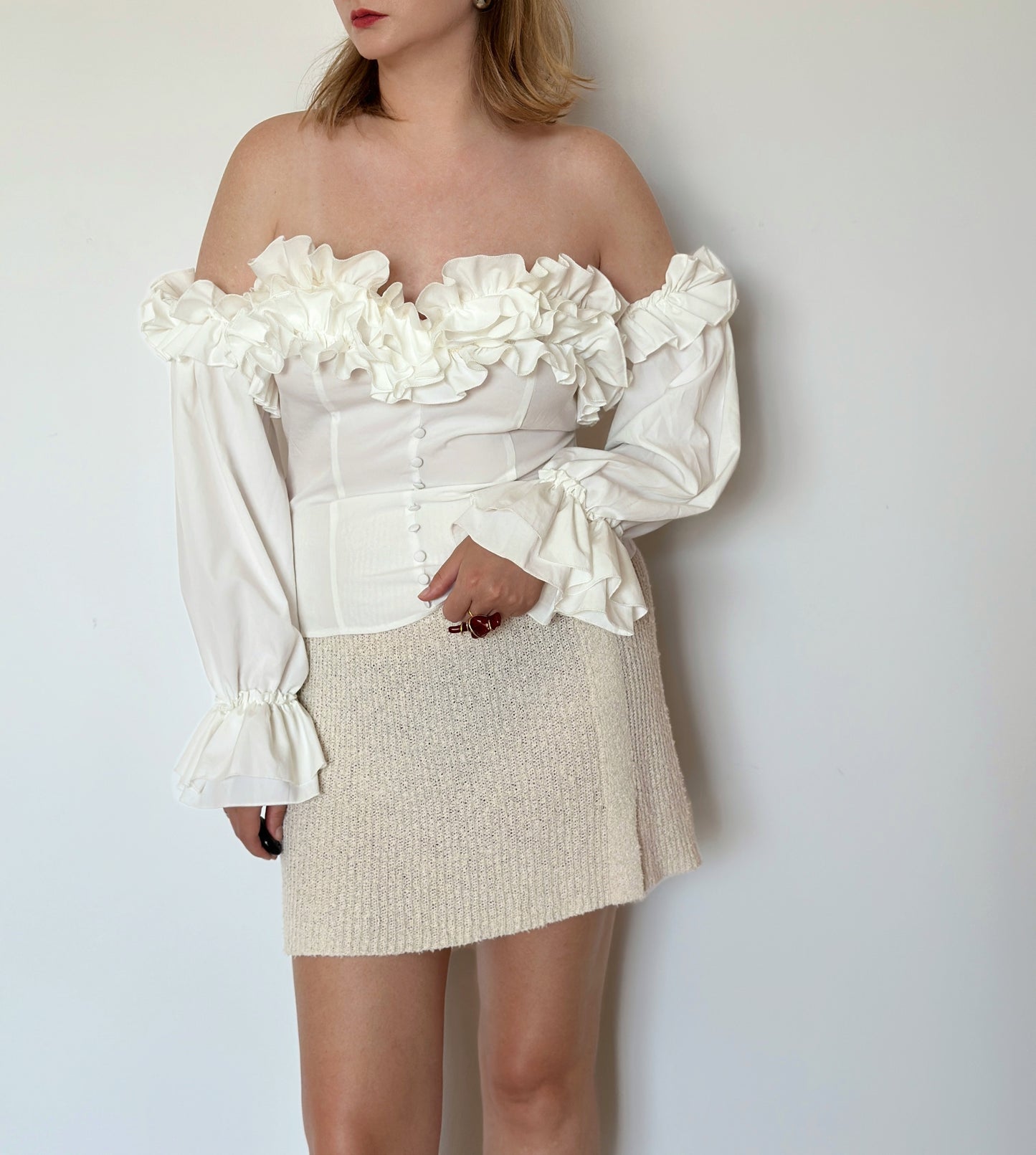 Lovely corset top with ruffles