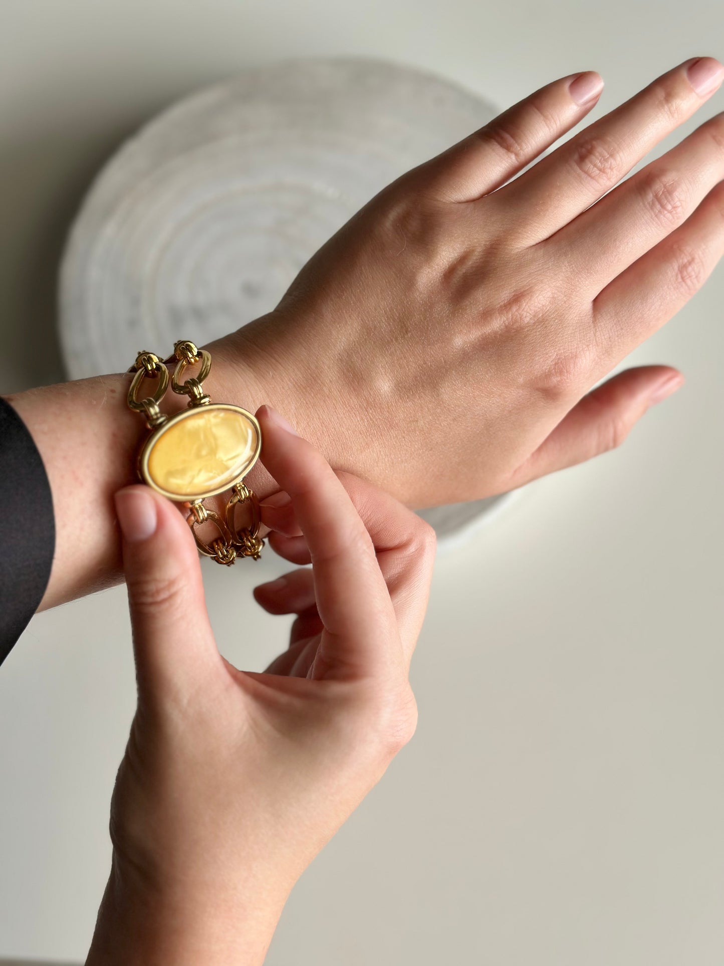 Vintage bracelet watch by Avon with hidden dial