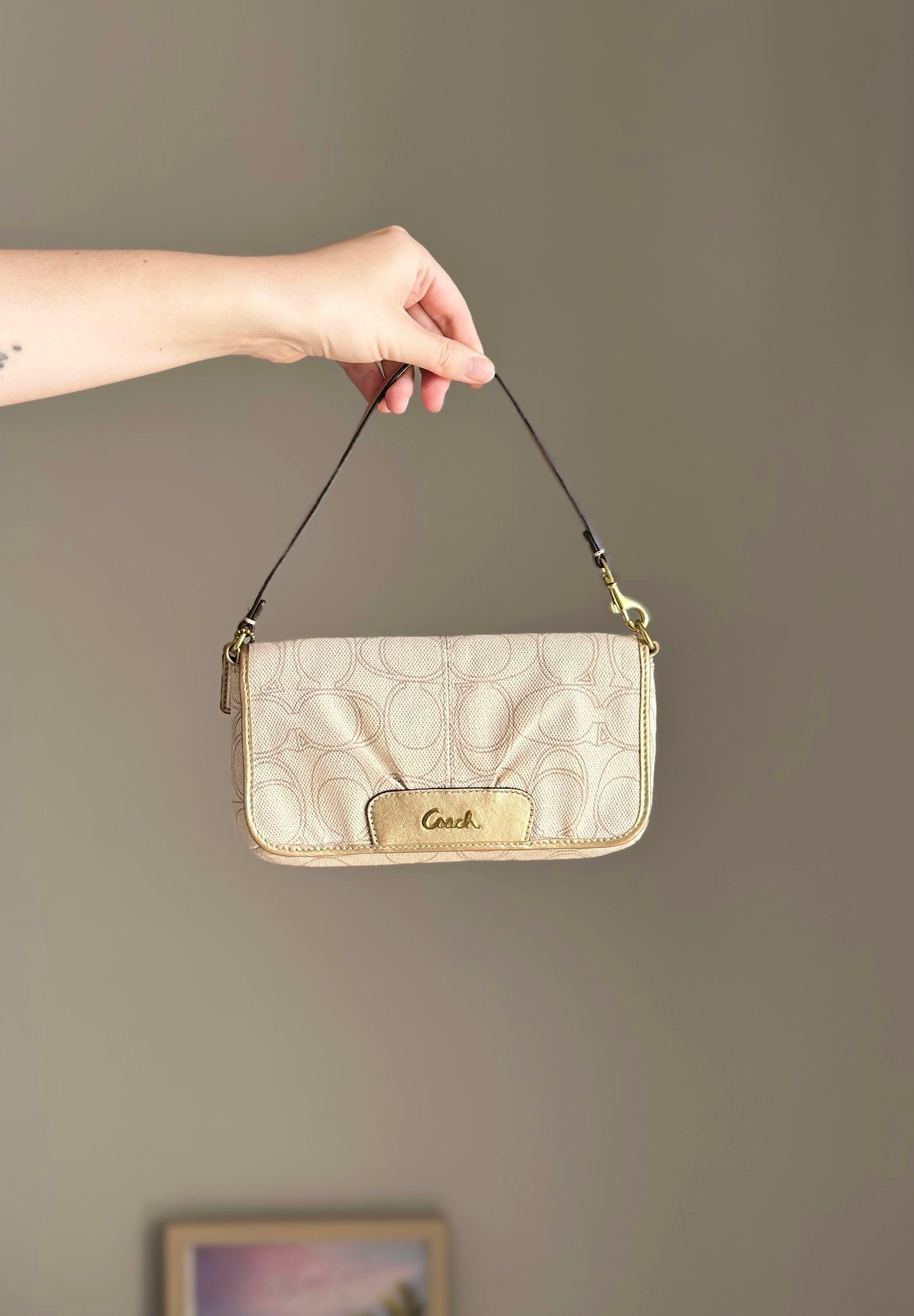 Chic vintage authentic Coach mini clutch bag