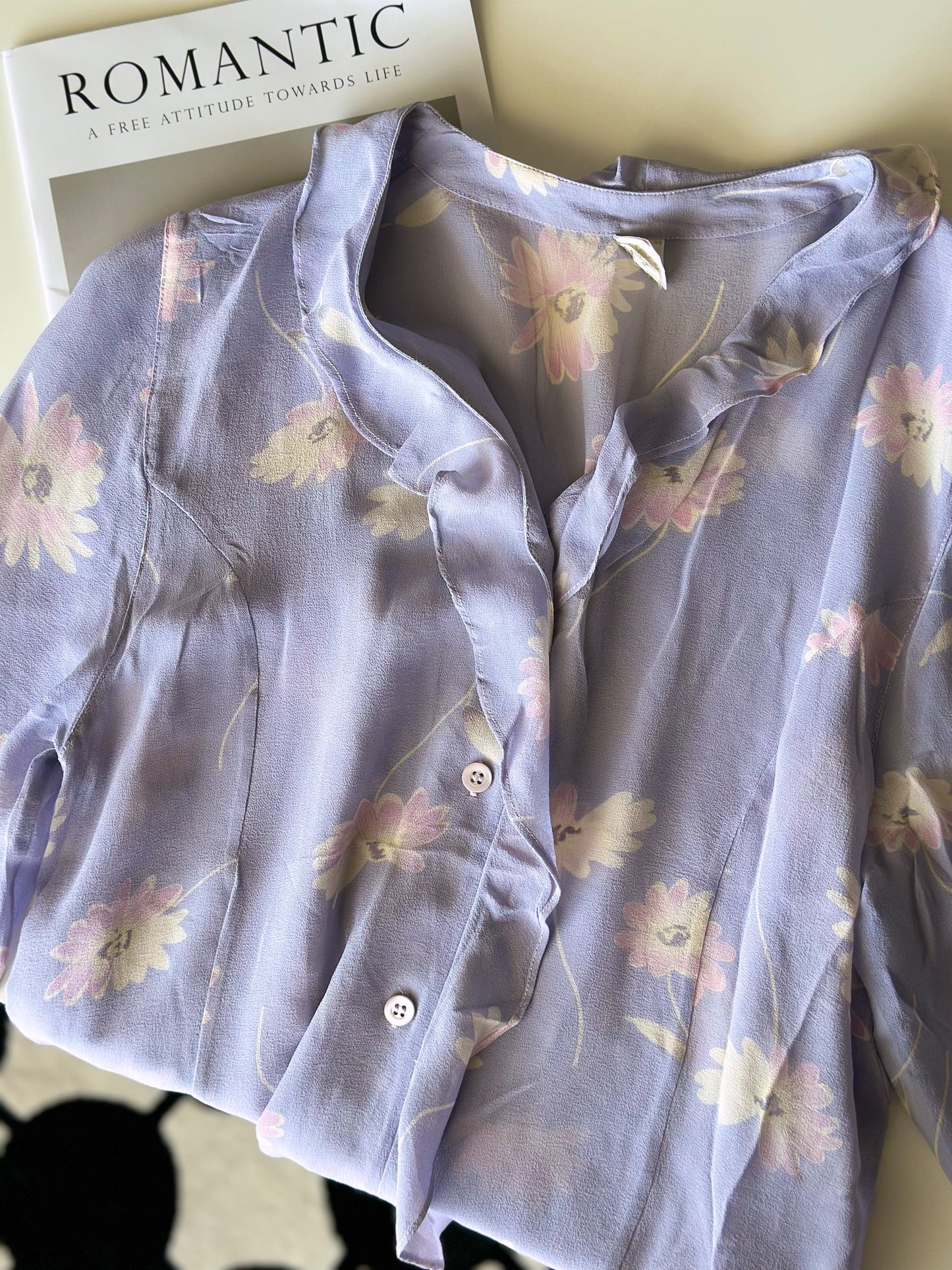 Romantic vintage loungewear silk set by Palmers