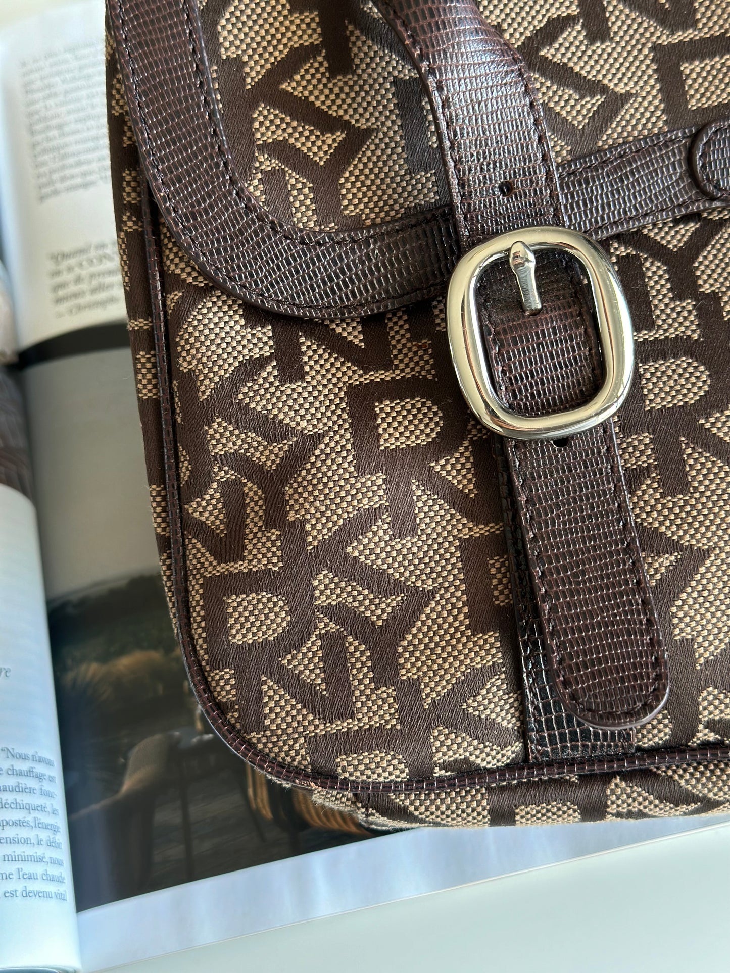 Vintage brown monogram bag DKNY
