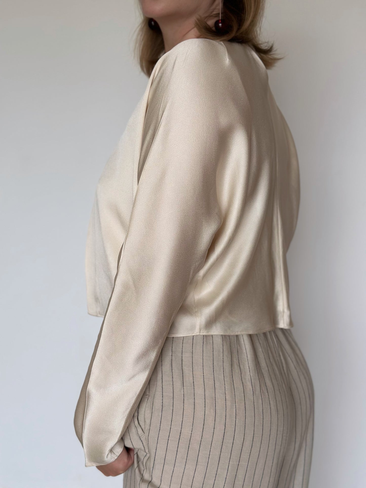 Beautiful satin double blouse Massimo Dutti