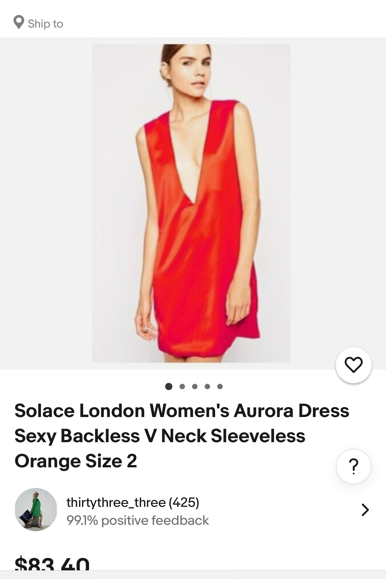 Amazing satin mini dress by Solace London