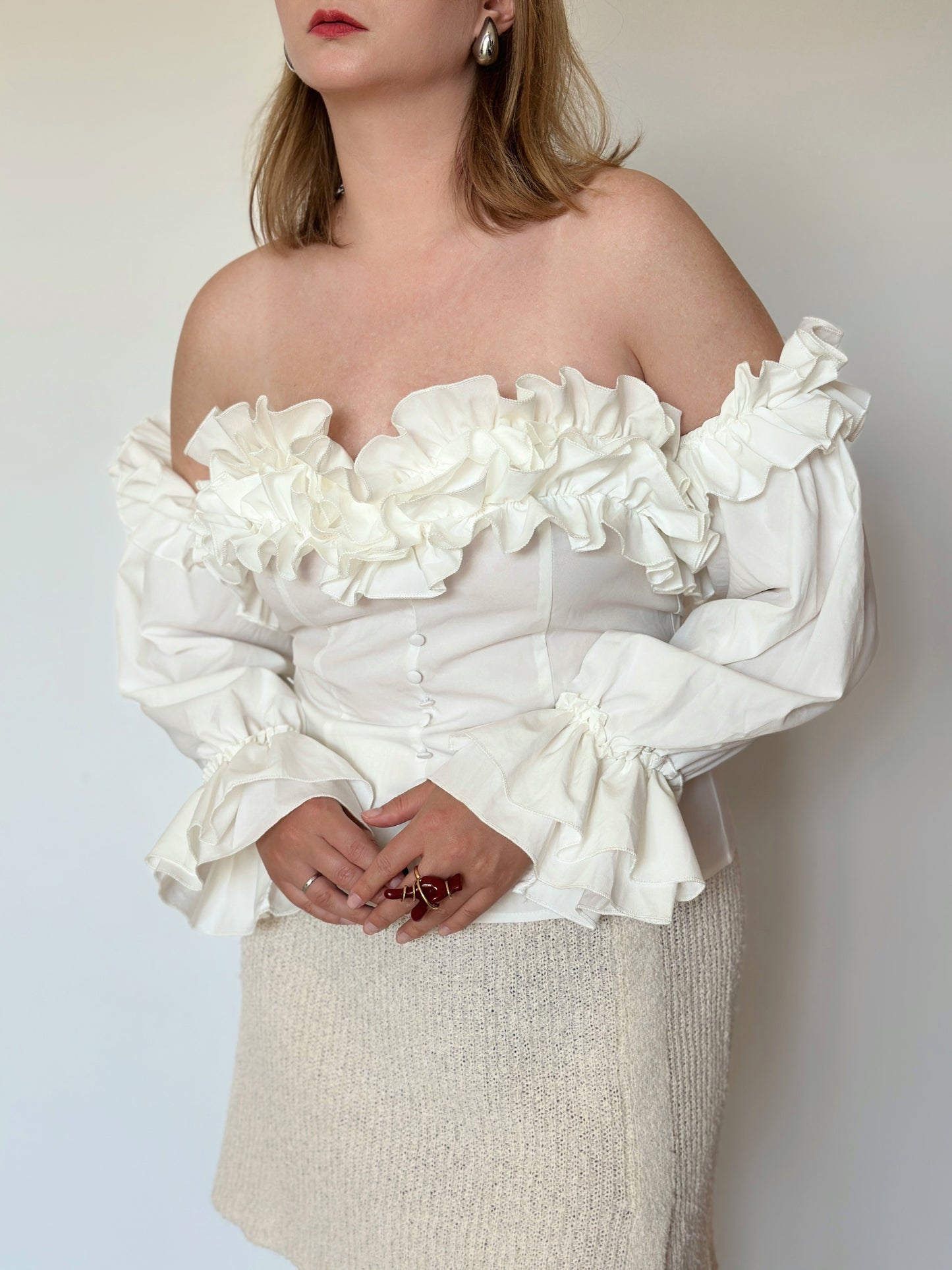 Lovely corset top with ruffles