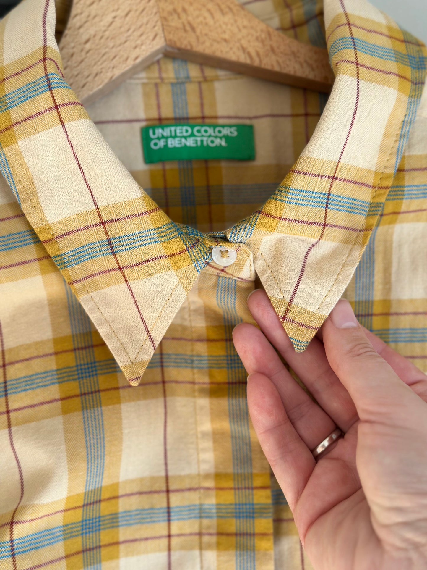 Plaid yellow oversized shirt