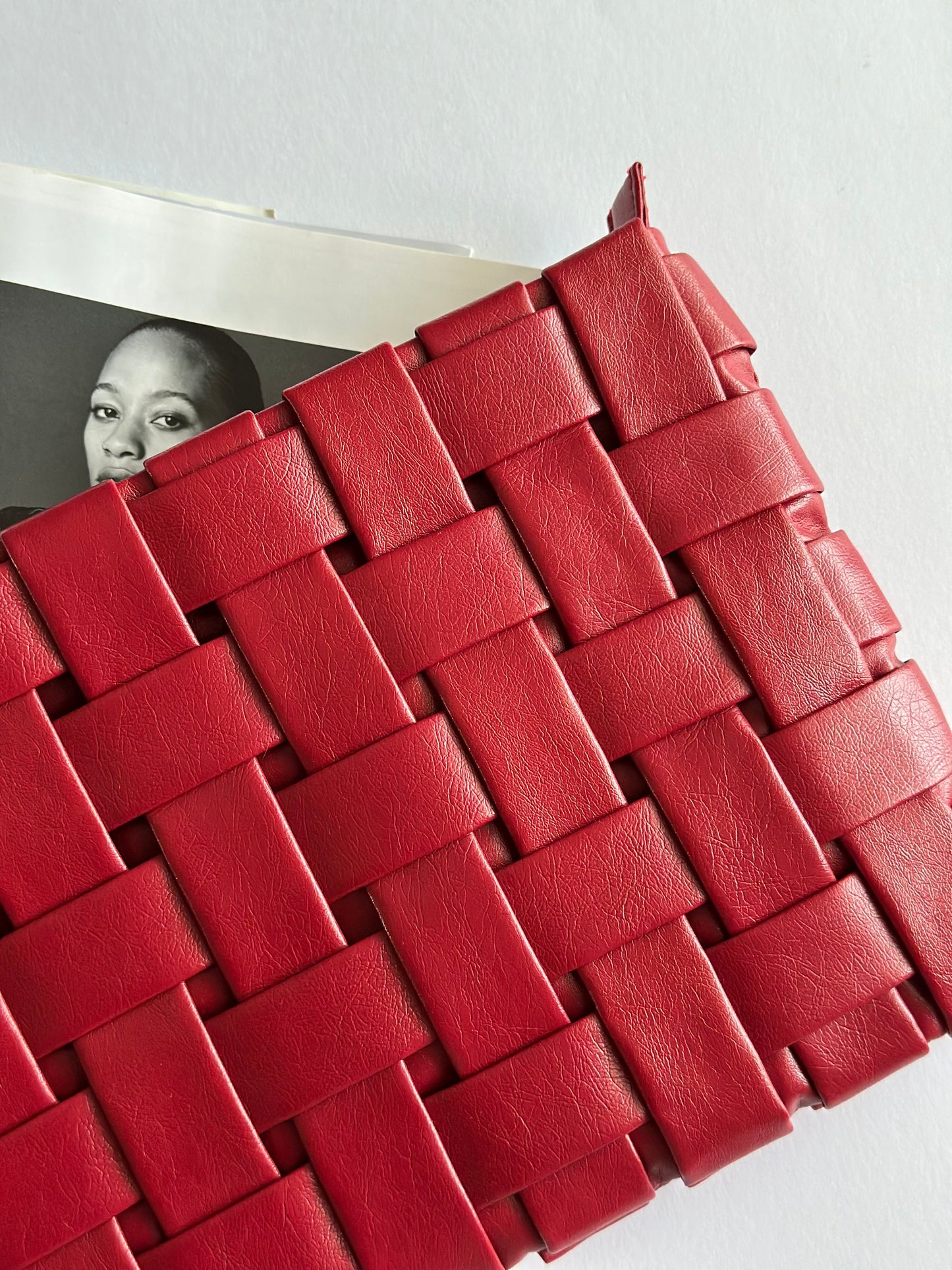 Amazing red woven clutch bag ❤️