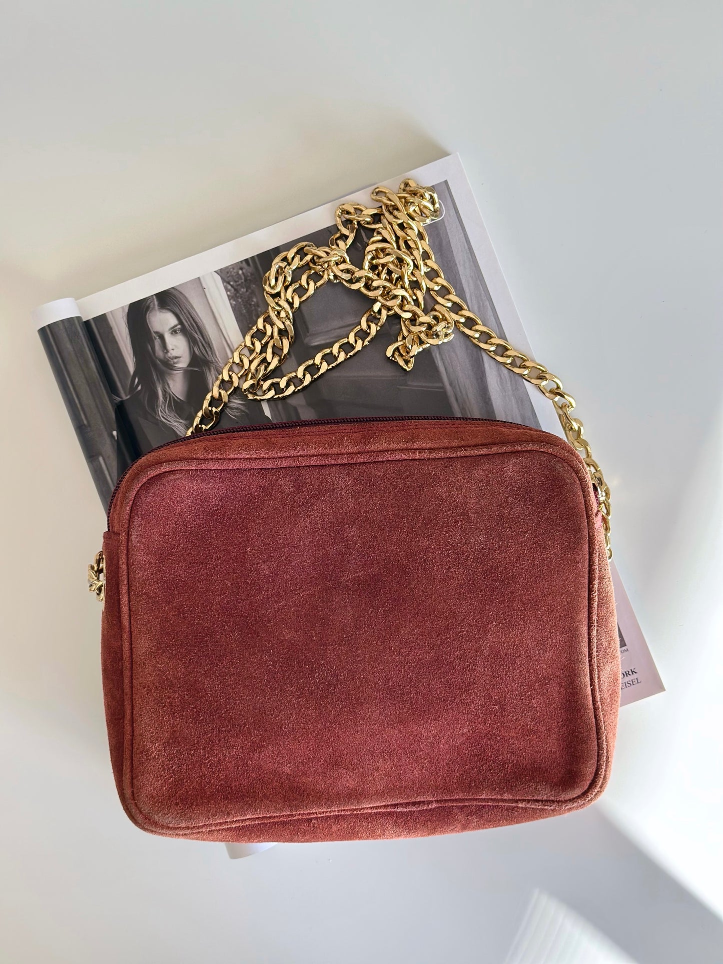 Vintage suede bag by Windsmoor 1980s)