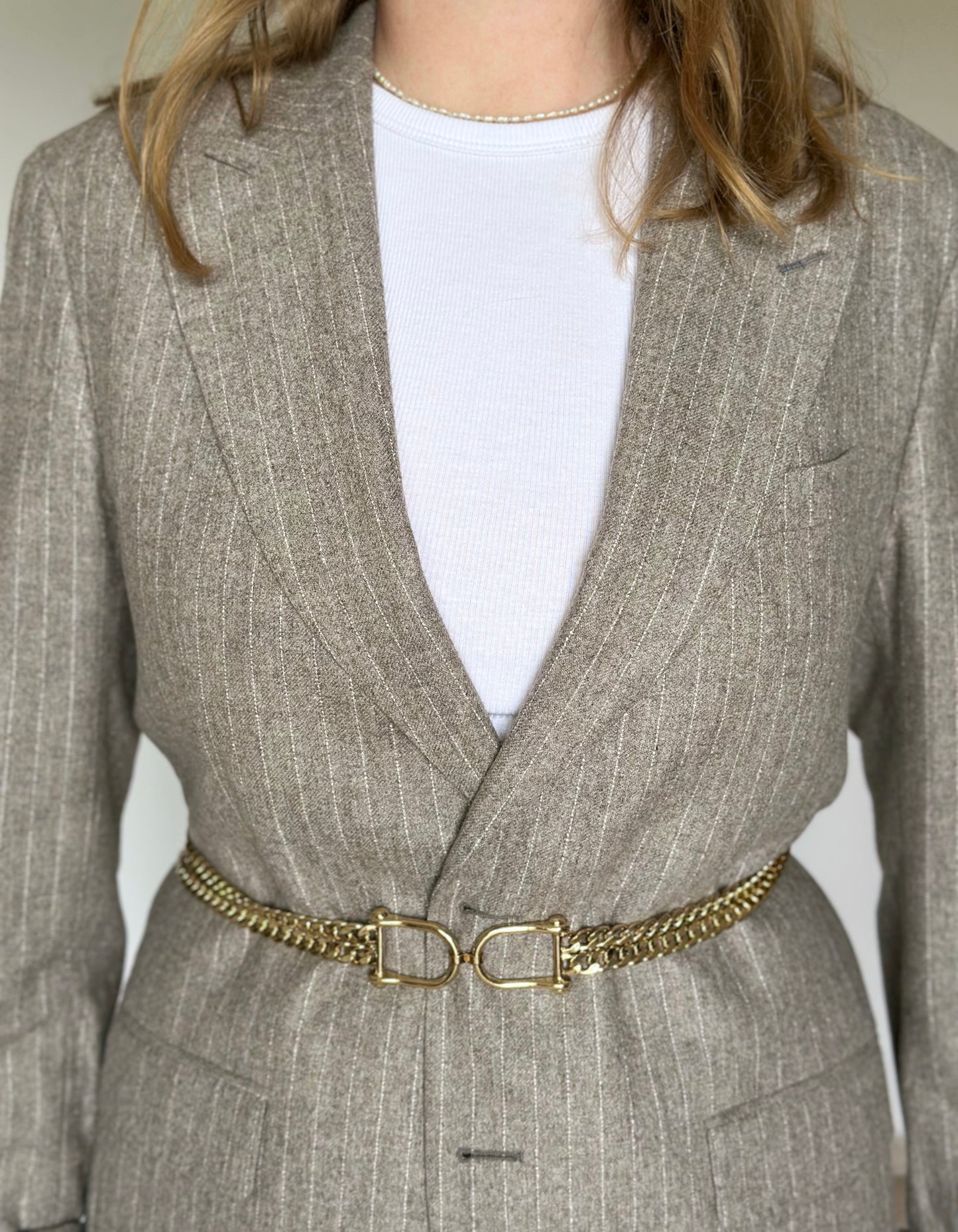 Amazing vintage gold-tone chain belt