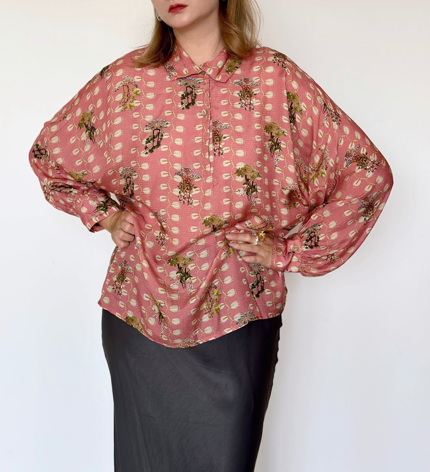 Beautiful viscose pink blouse