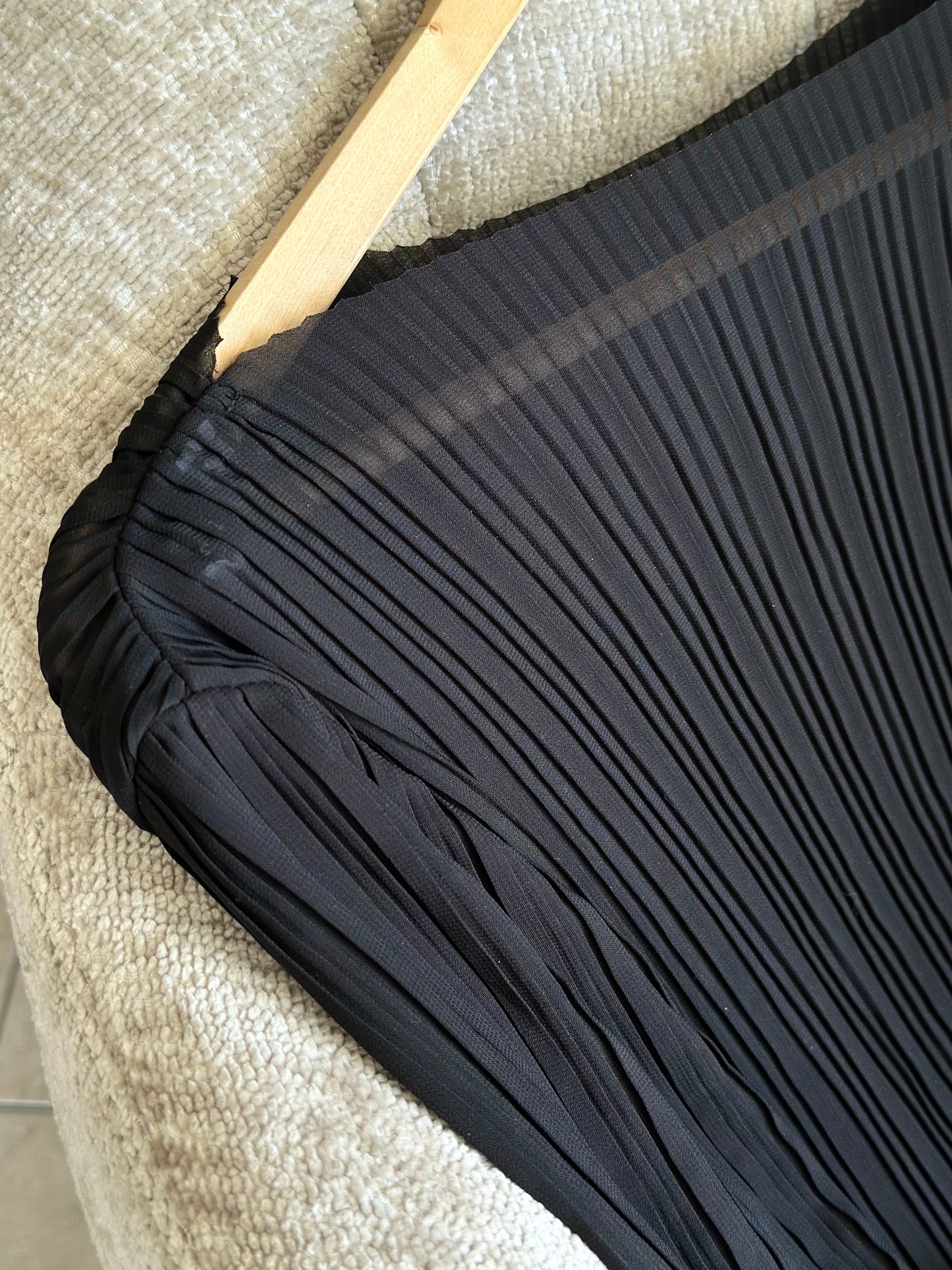 Amazing semi-sheer pleated blouse