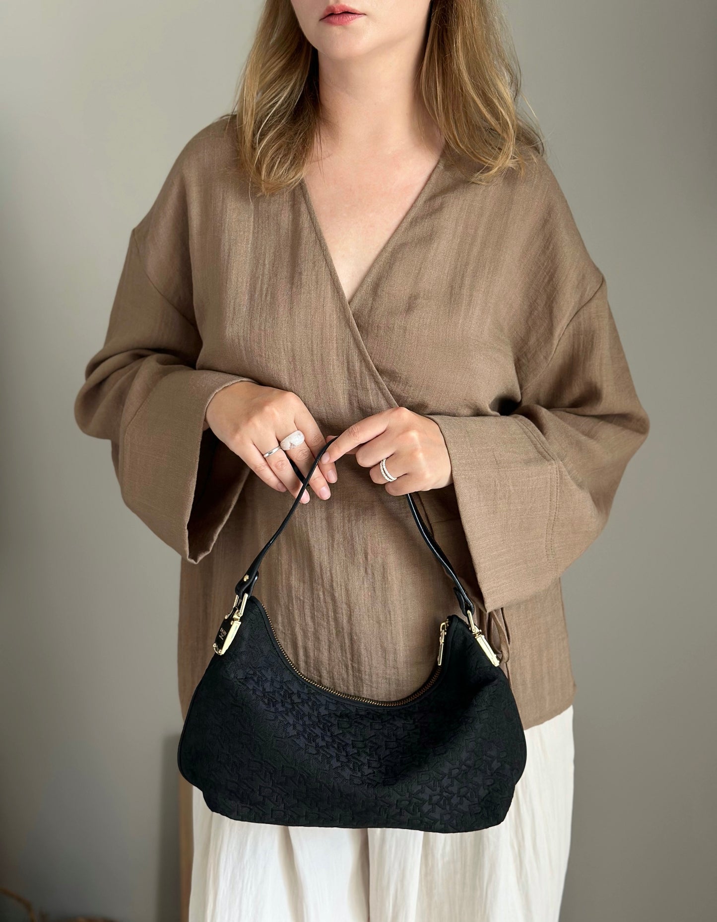 Sophisticated vintage DKNY shoulder hobo bag