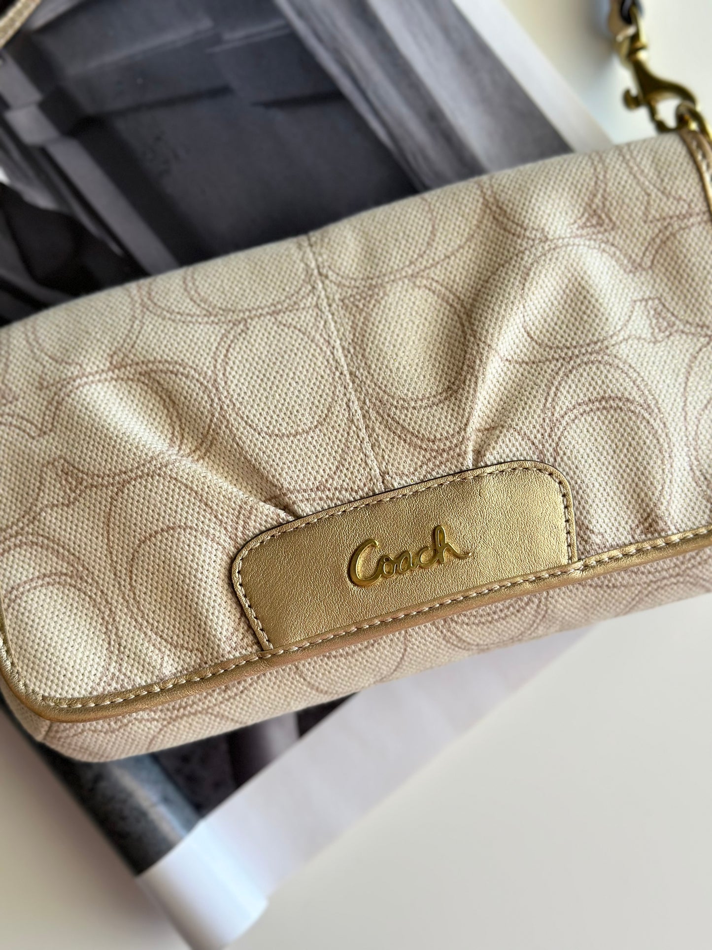 Chic vintage authentic Coach mini clutch bag