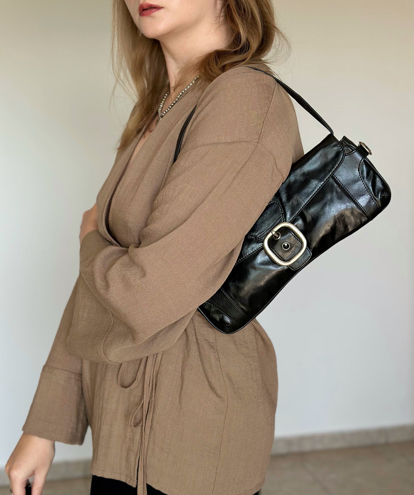 Authentic leather vintage DKNY bag from 2000s