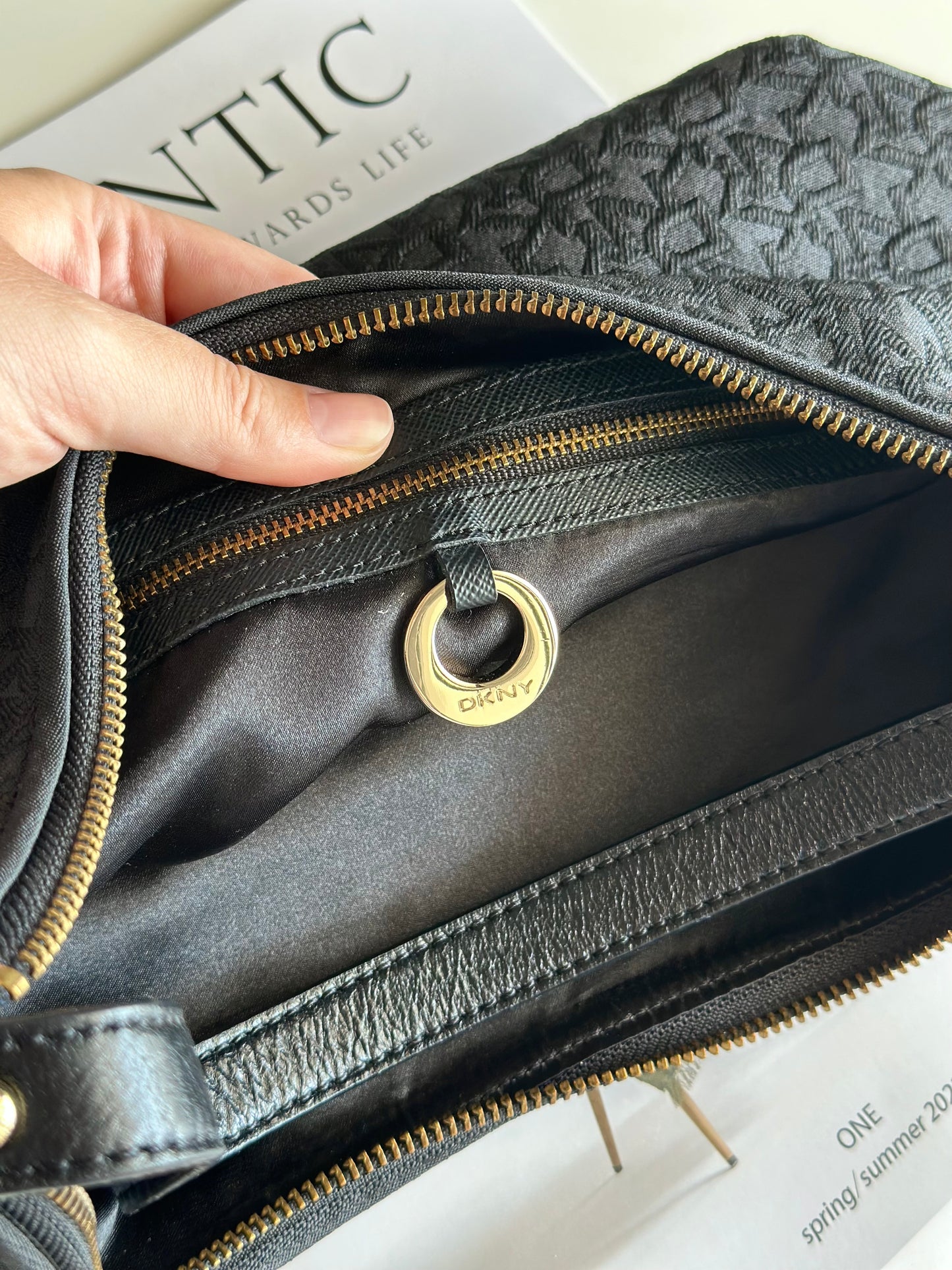 Sophisticated vintage DKNY shoulder hobo bag