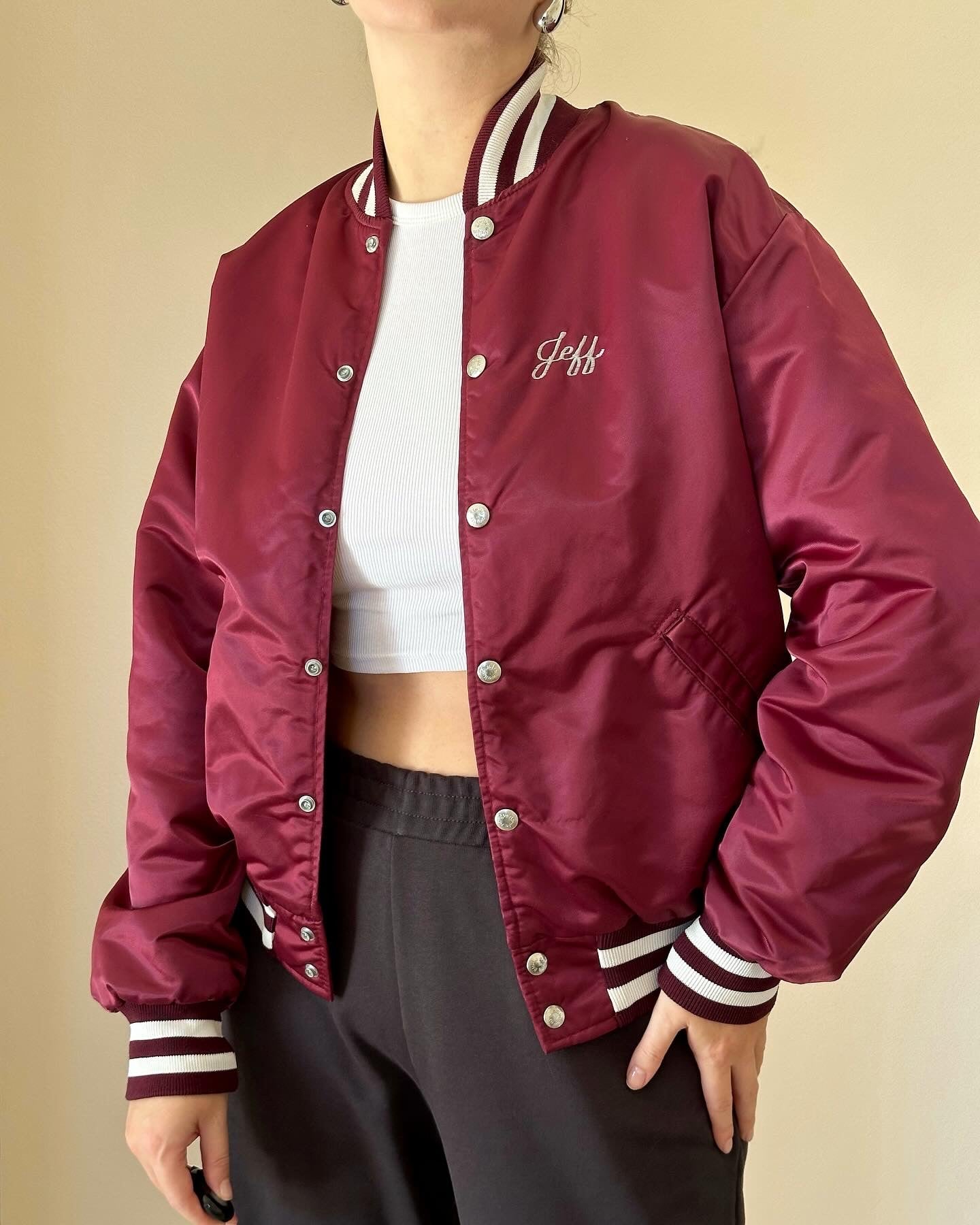 Vintage oversized bomber jacket Birdie By Richard A. Leslie