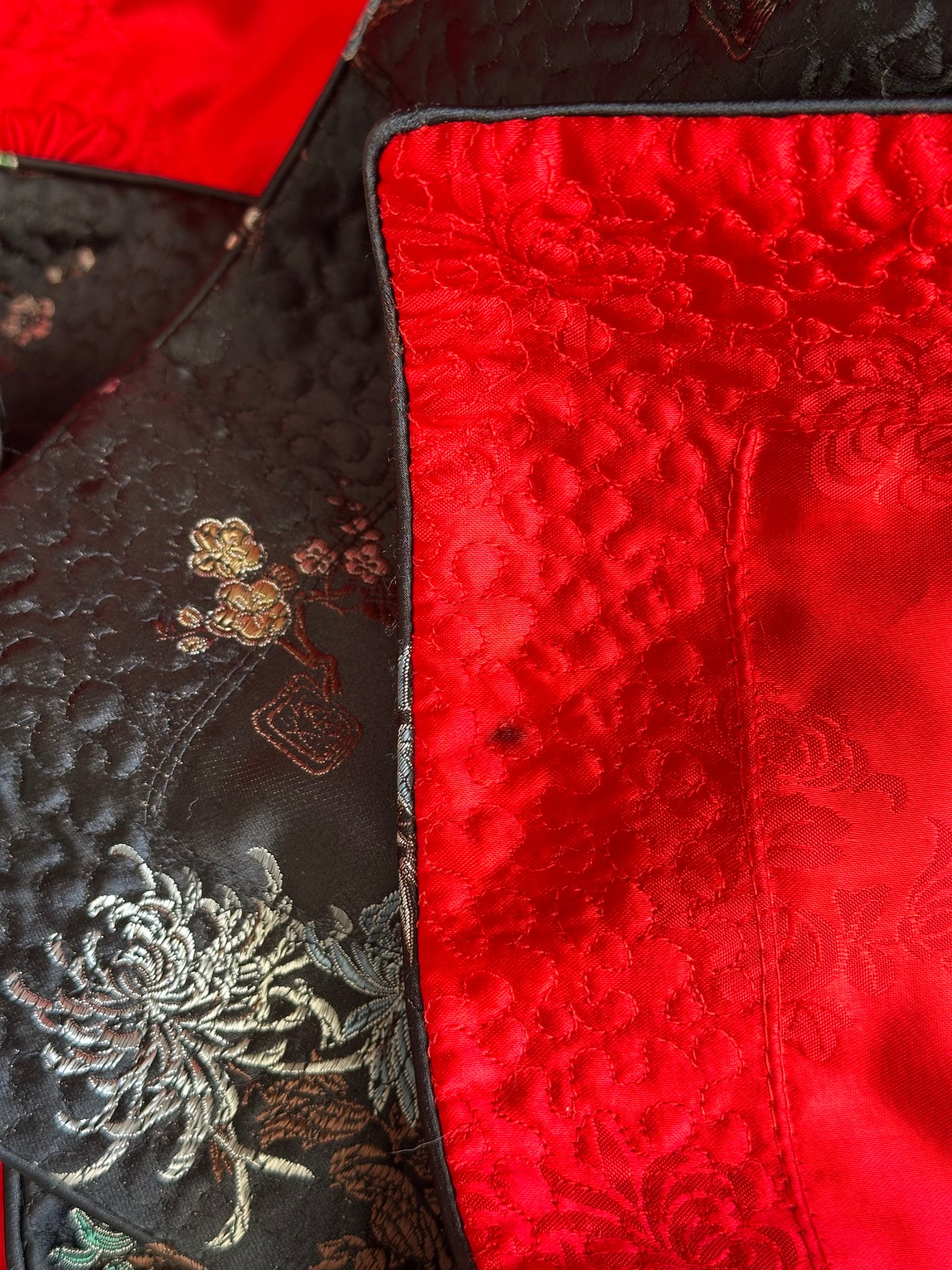 Stunning vintage silk reversible Asian jacket