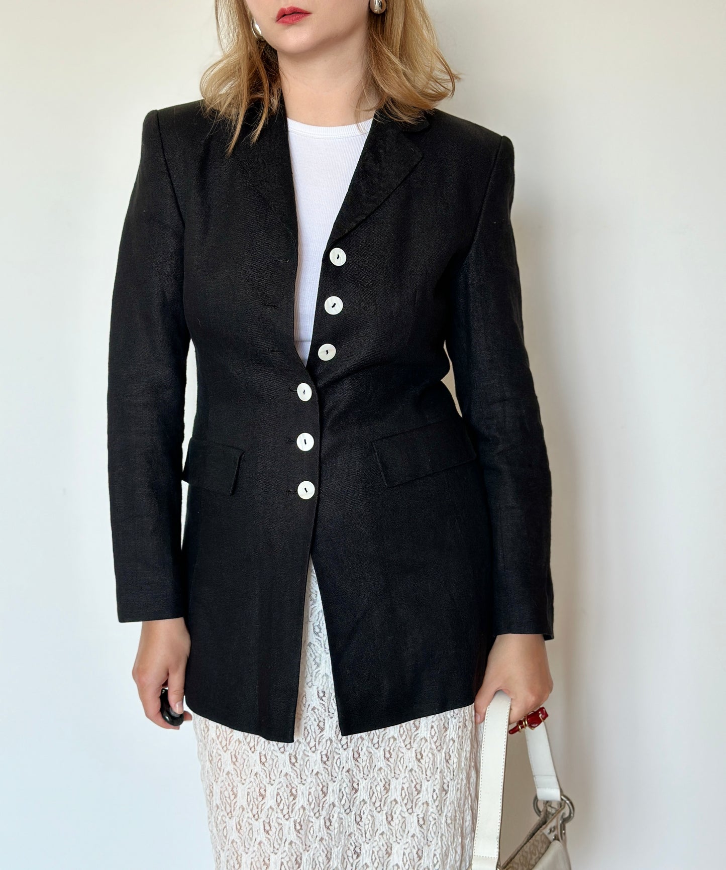 Beautiful vintage linen blend blazer