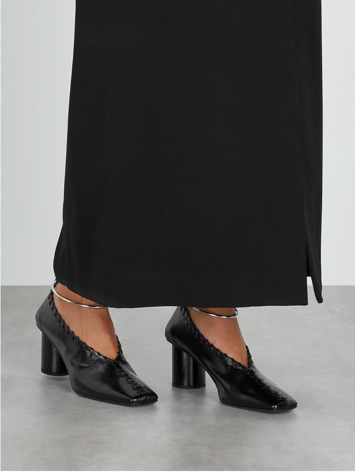 Jil Sander leather shoes with anklets