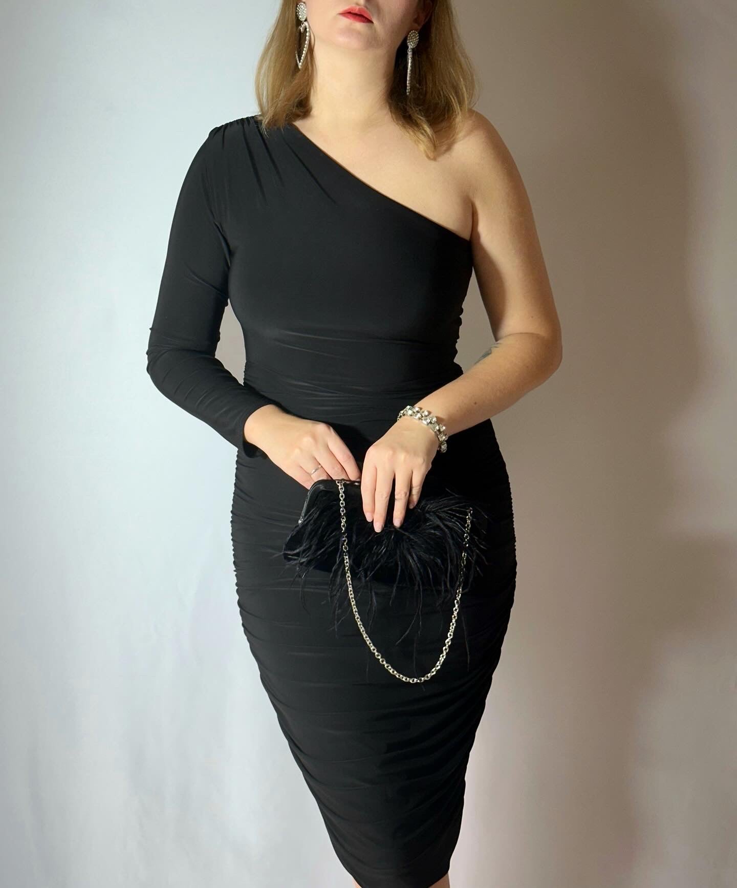 Amazing one shoulder black dress