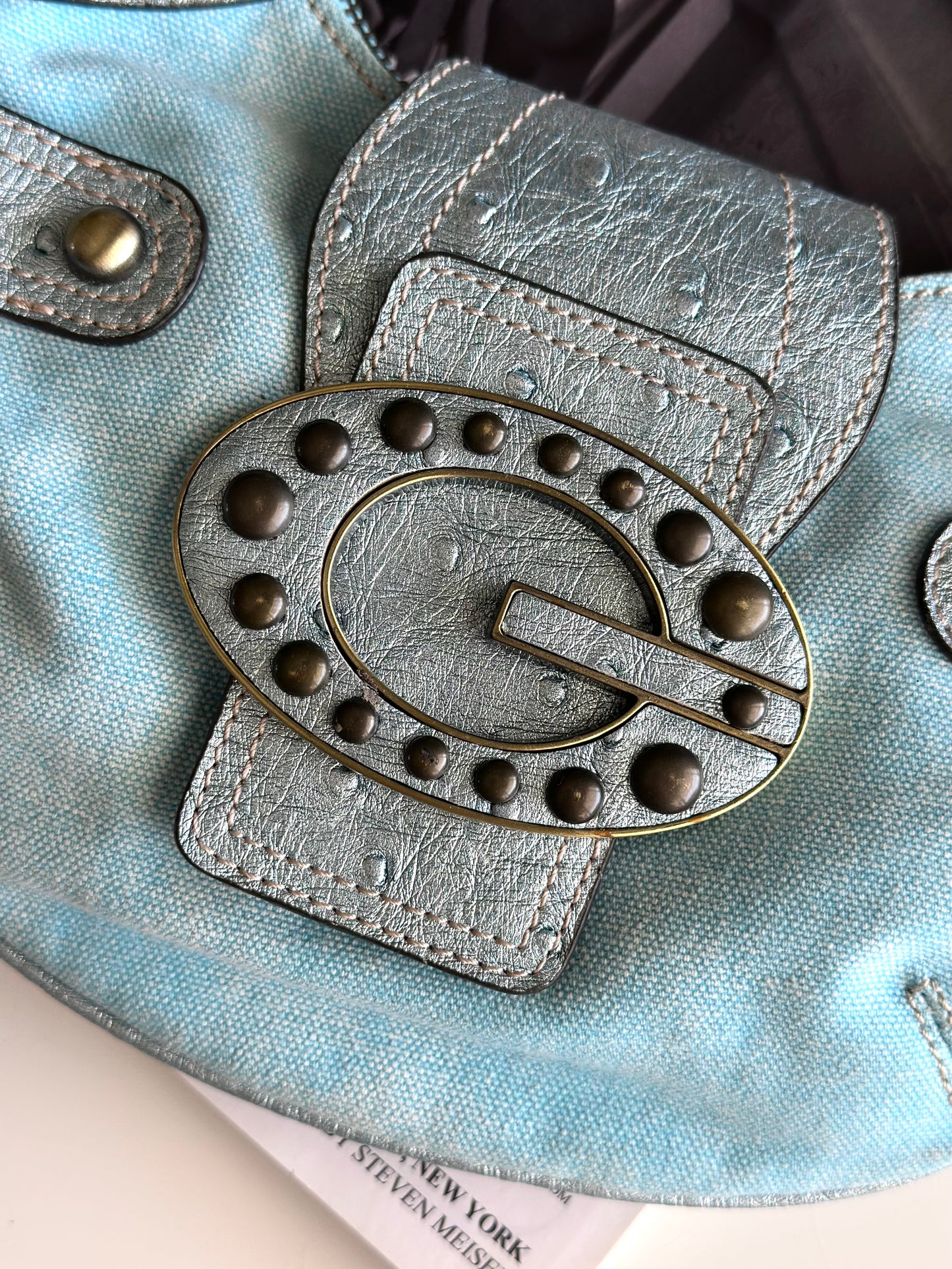 Incredible rare vintage turquoise bag by Guess (2000s)