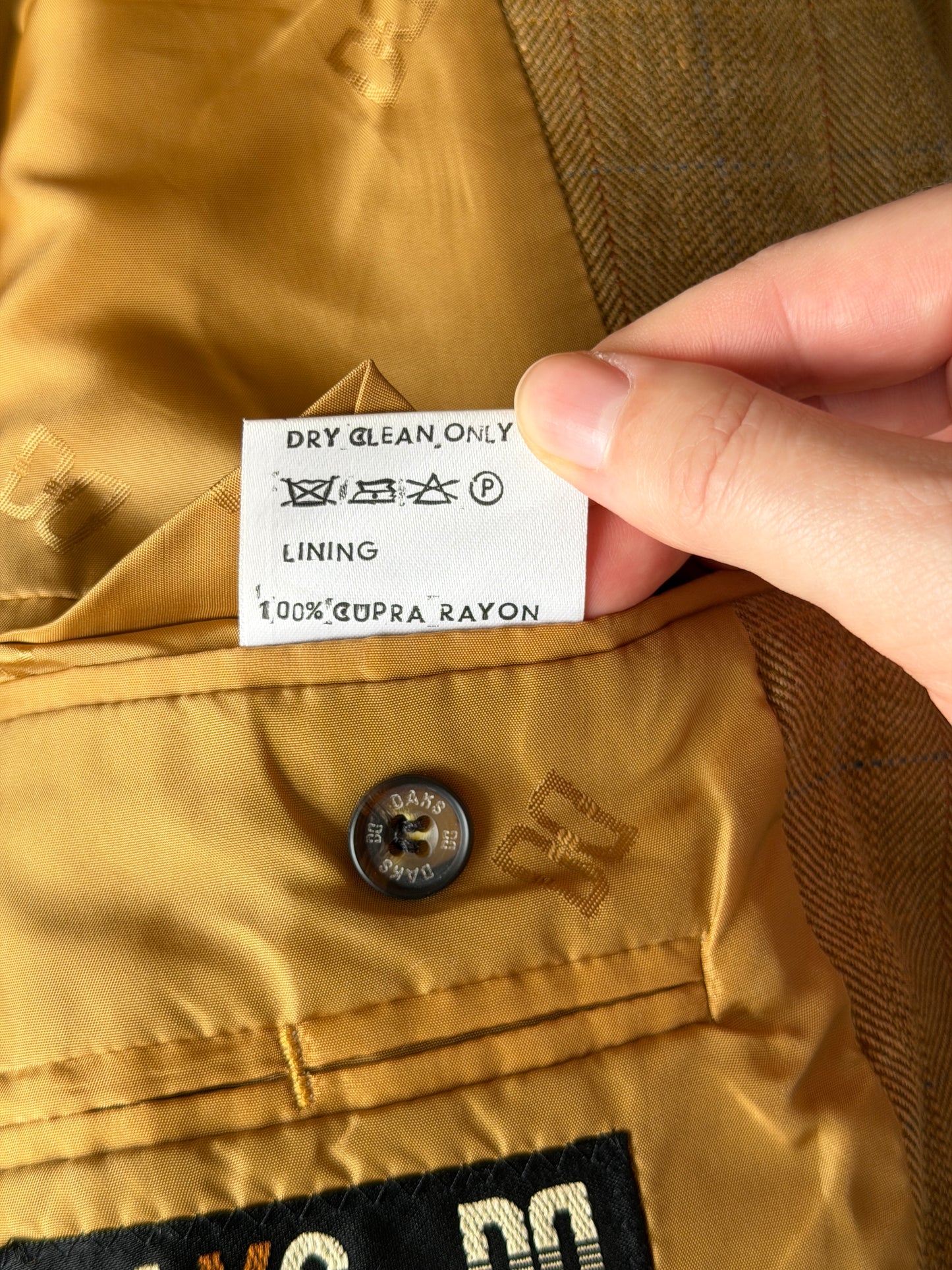 Vintage blazer DAKS in a rich mustard tone